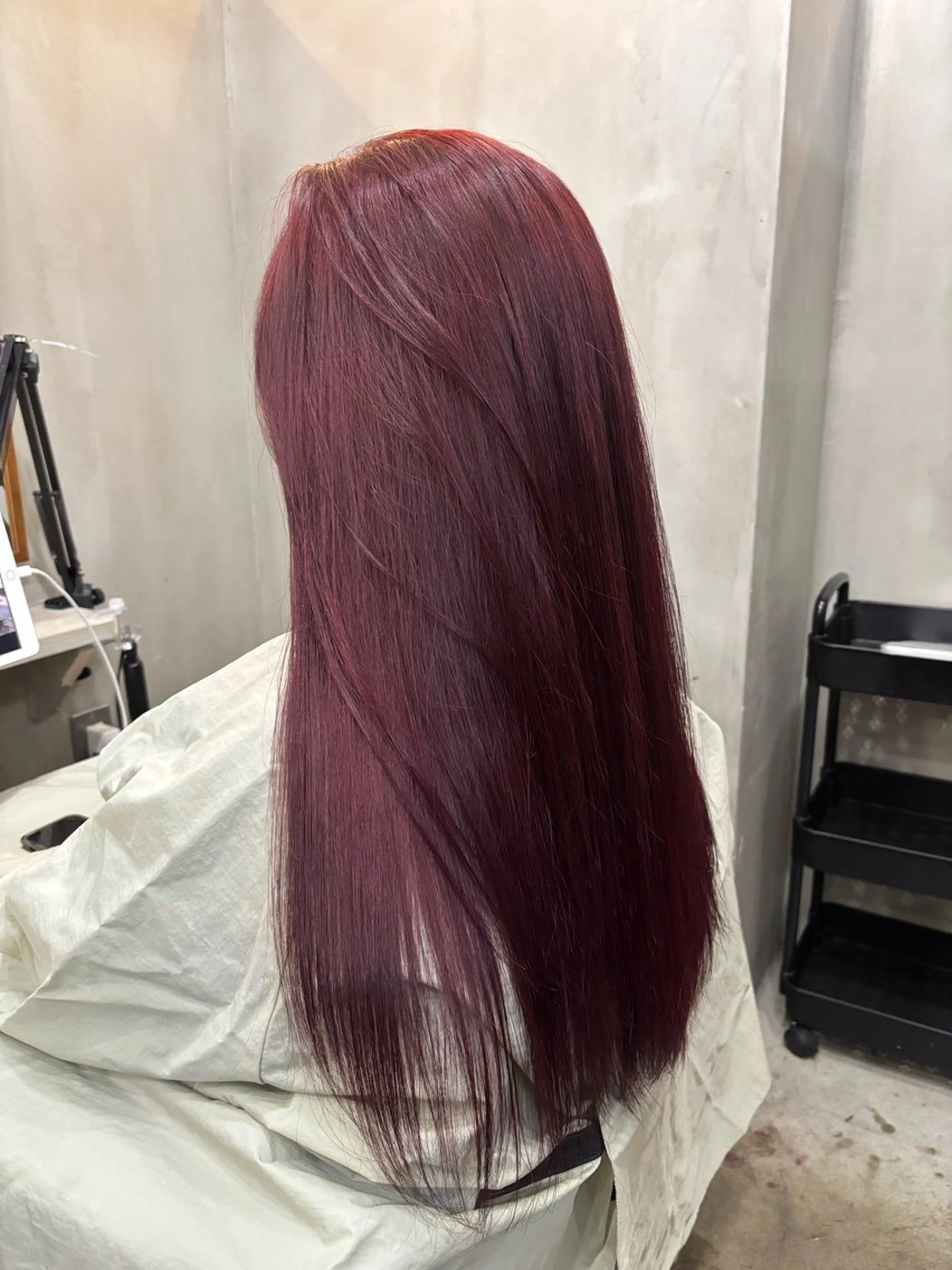 ロング カラー ボルドーカラー レッドカラー ヘアカラー VOYAGE所属・中園 康のヘアスタイル