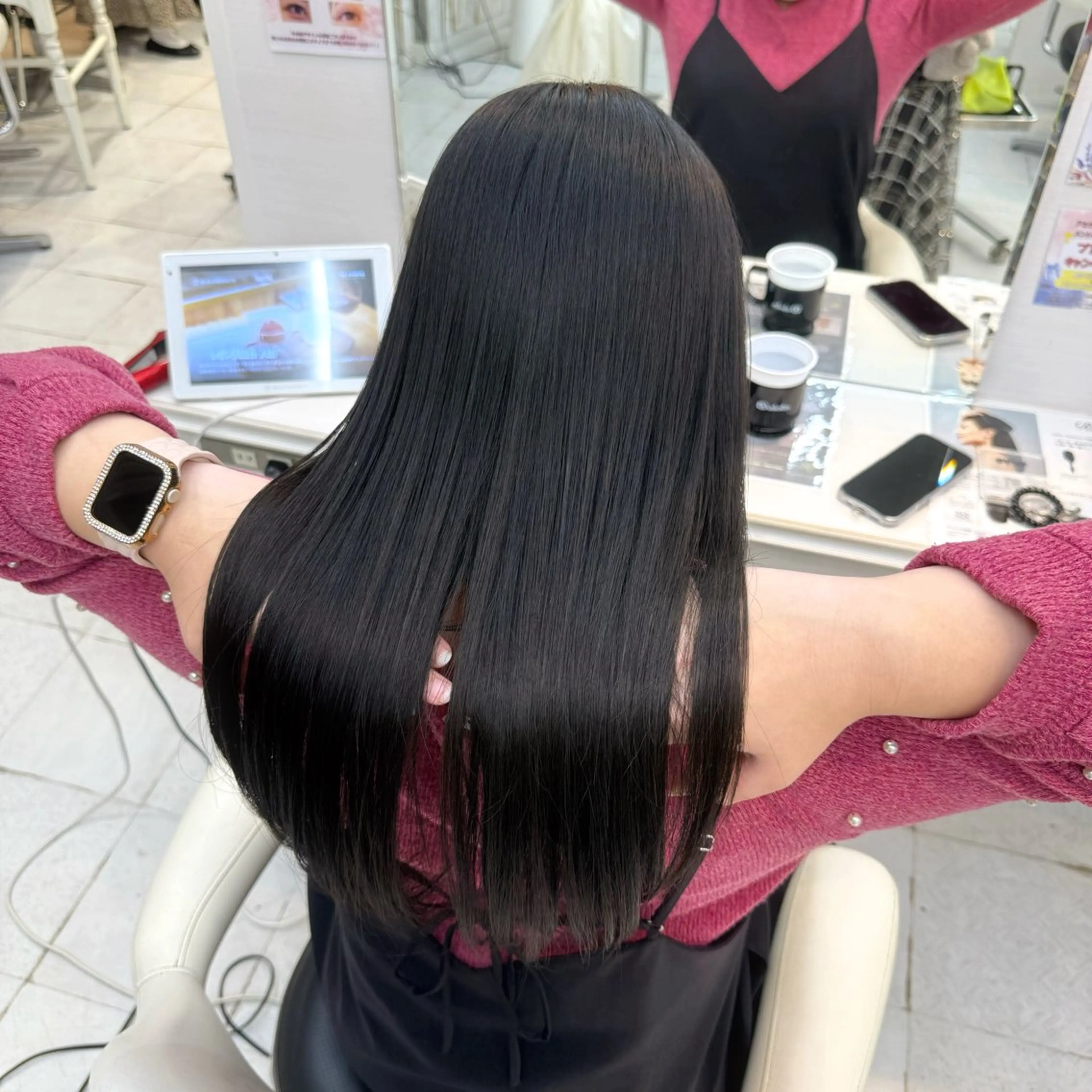 ロング 縮毛矯正 カット 縮毛矯正 すずき なつき🌙のヘアスタイル