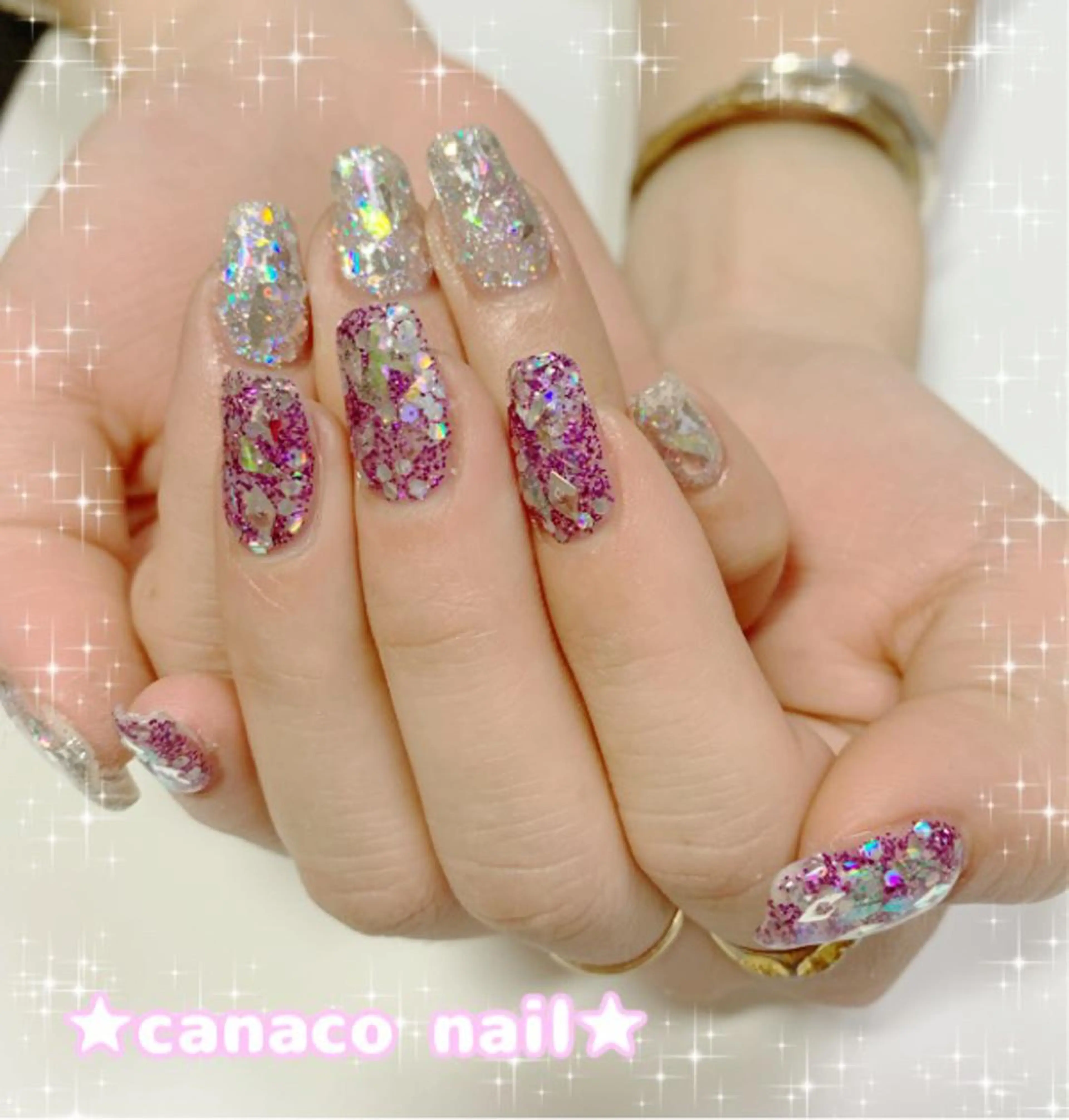 ネイル アートネイル ジェルネイル パラジェル ストーンネイル ハンドネイル ハンドケア Felice所属・ベテランネイル cnc  nailのネイルデザイン