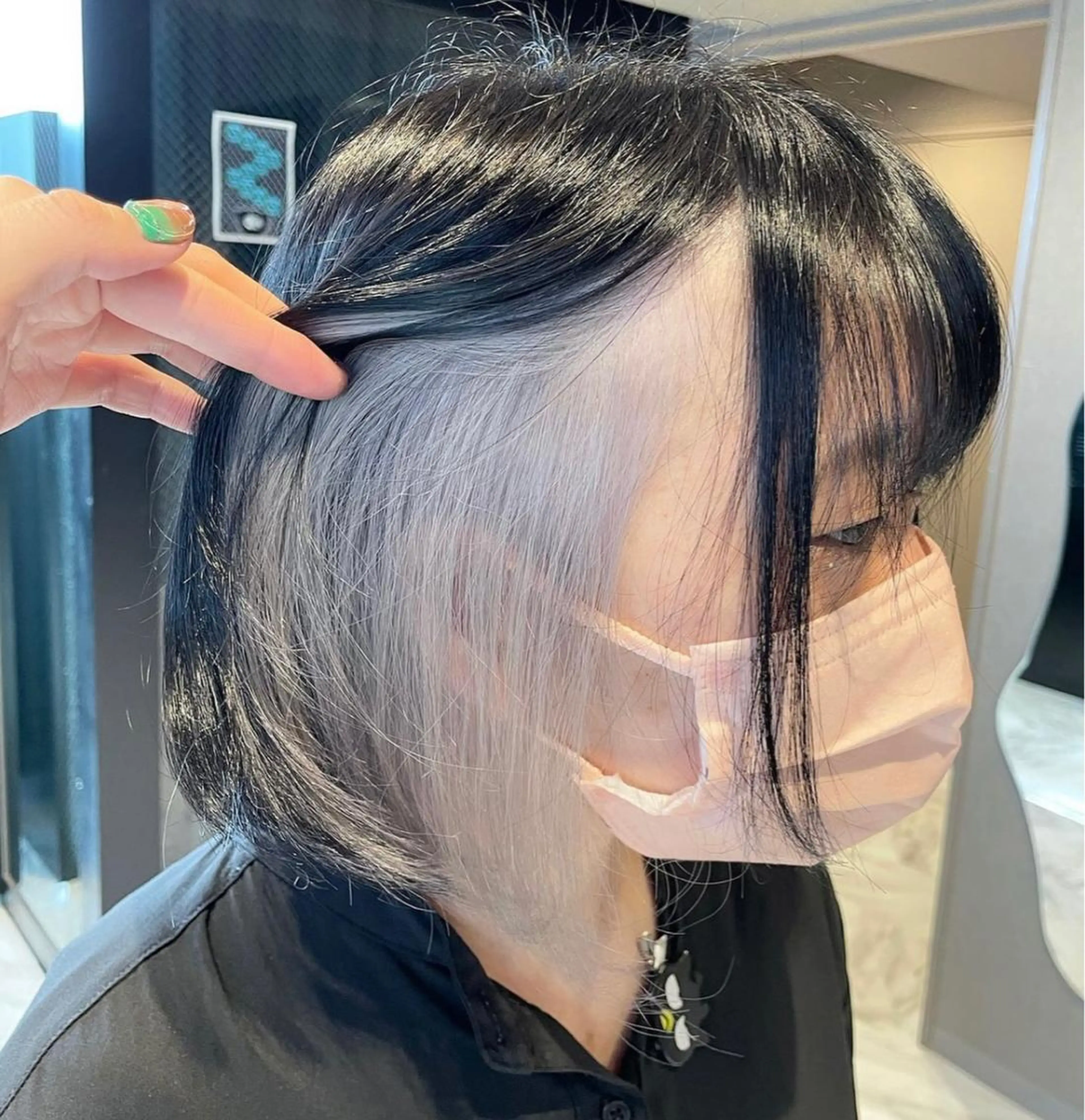 ショート カラー インナーカラー パーマ、ストパー モデル募集、ちはるのヘアスタイル