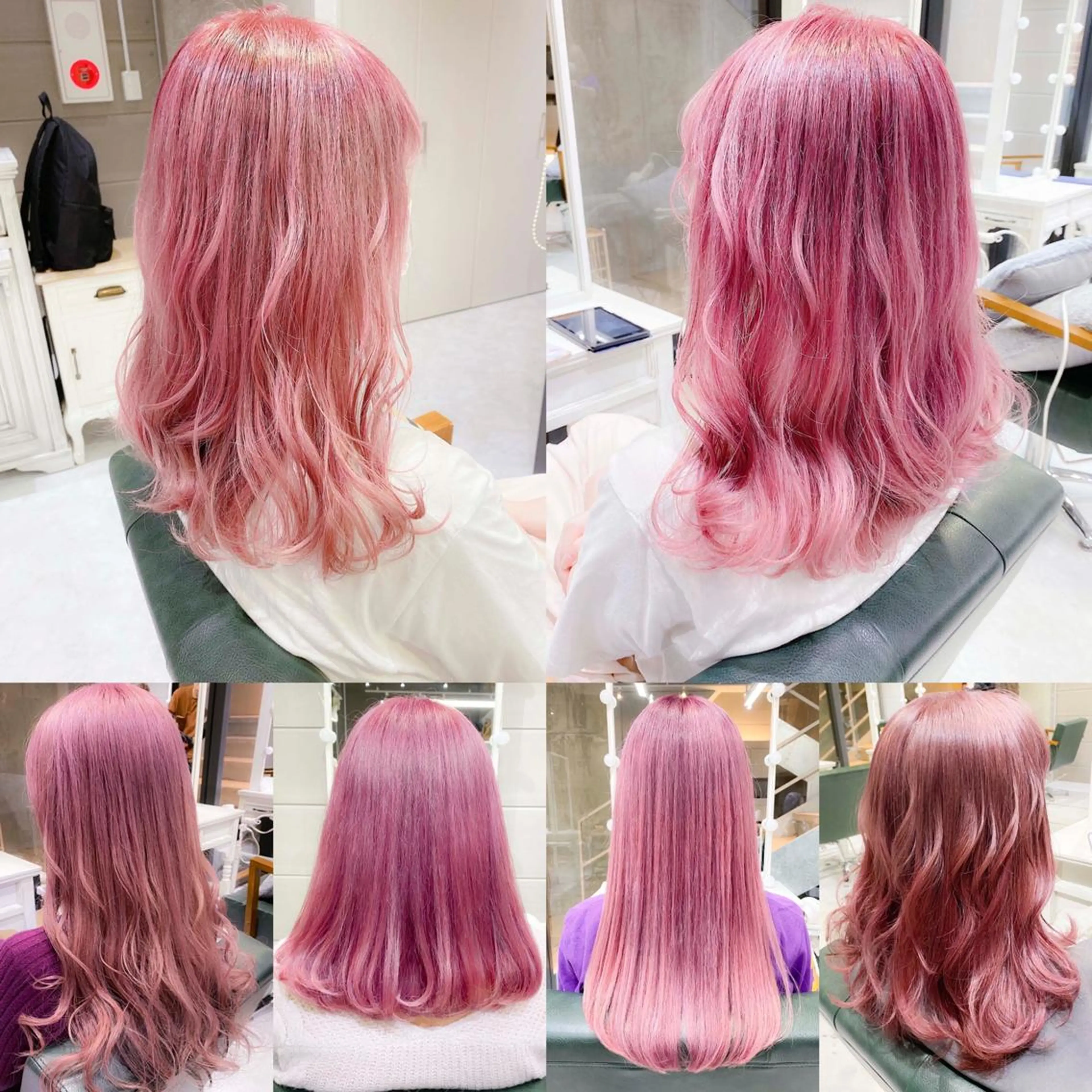カラー ミディアム ヘアアレンジ ピンクカラー ホワイトピンク ヘアカラー トリートメント Days 透明感カラーのヘアスタイル