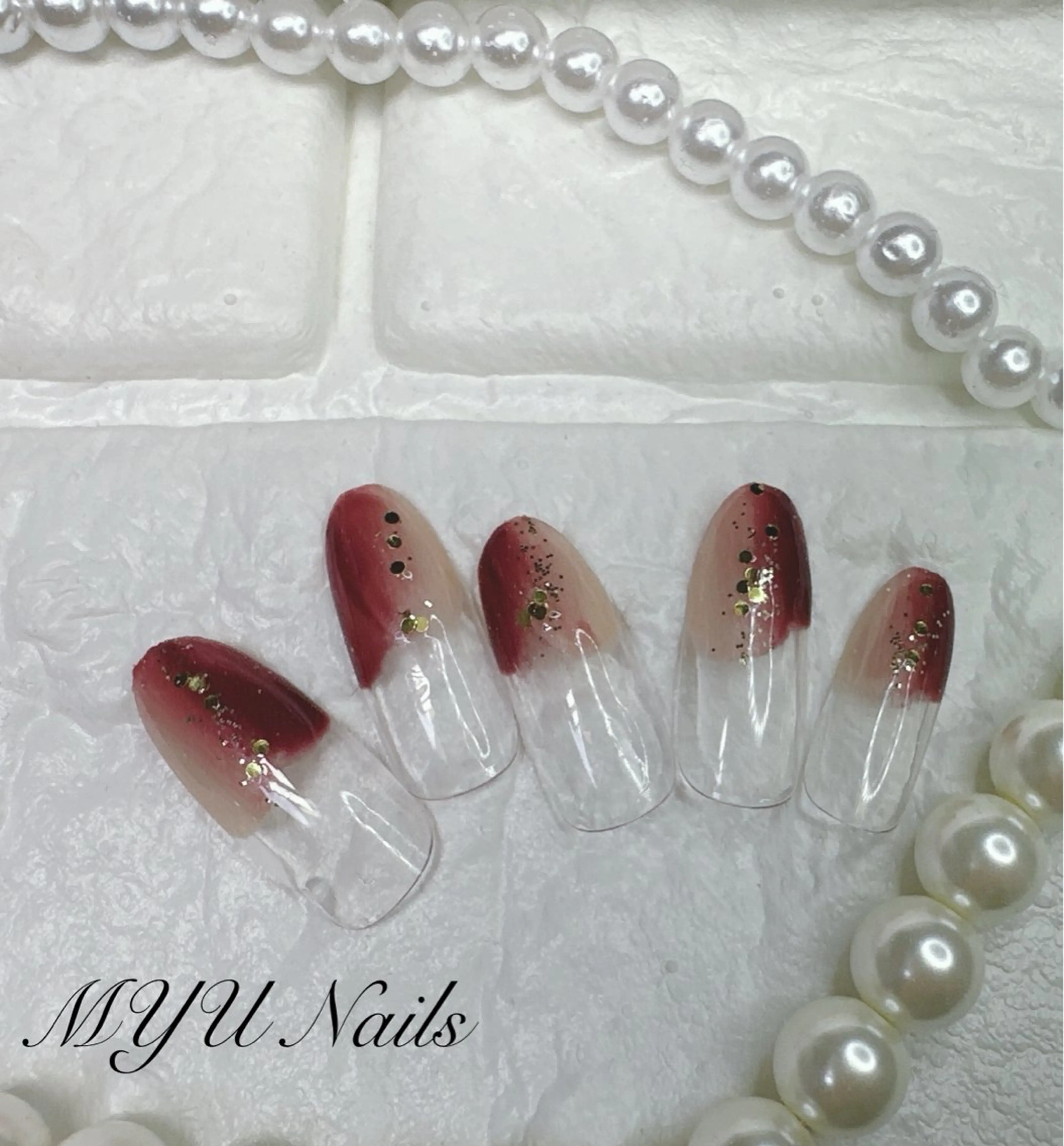 ネイル フレンチネイル ジェルネイル 持ち込み ニュアンスネイル パラジェル ハンドネイル MYU Nails所属・MYU Nailsのネイルデザイン