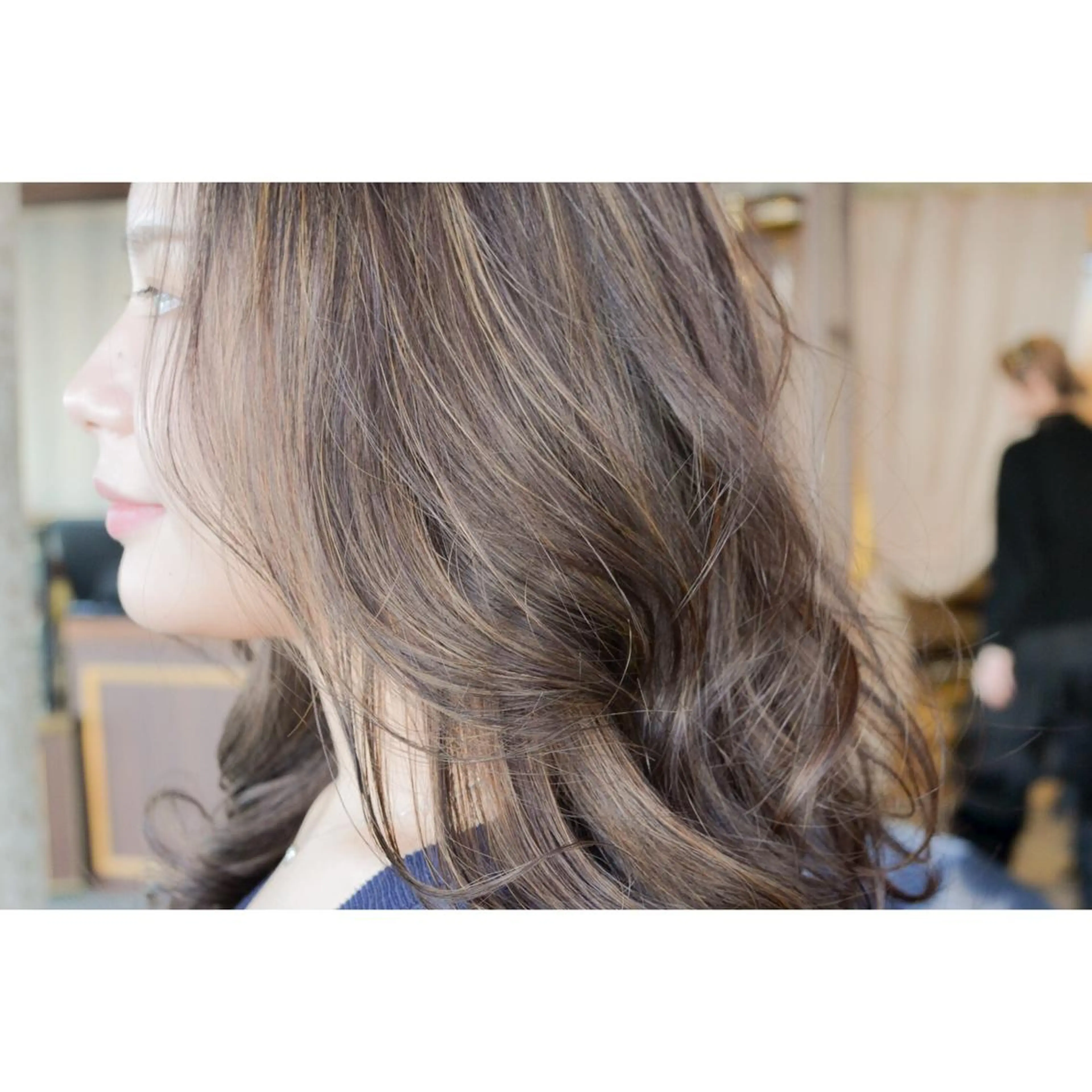 セミロング カラー ハイライトカラー ハイライト 似合わせカット waku岡崎店所属・圧倒的なクォリティ✨ waku 岡崎店のヘアスタイル