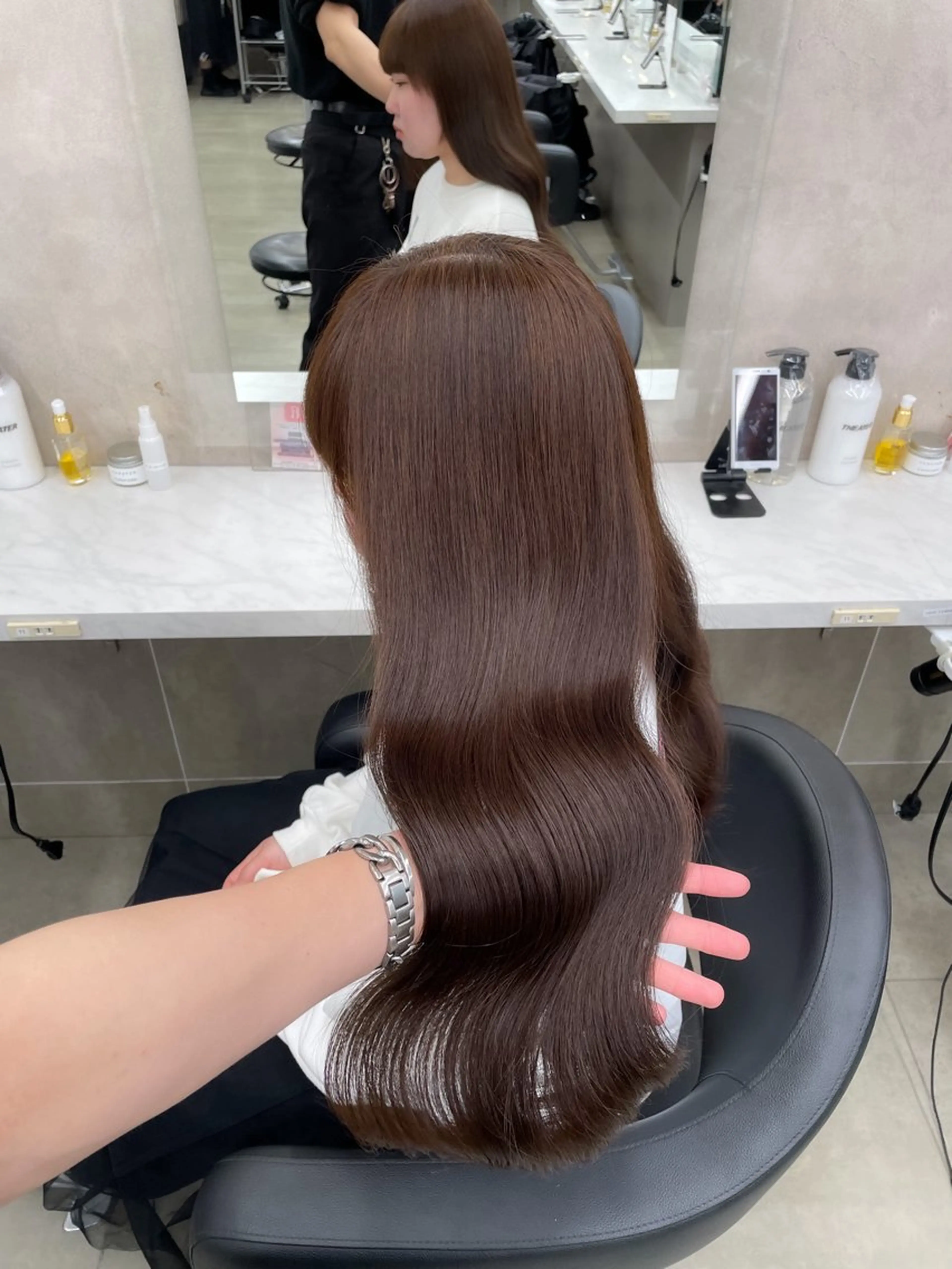 ロング ヘアカラー トリートメント 🤍透明感/韓国風/ レイヤー/優大🤍のヘアスタイル