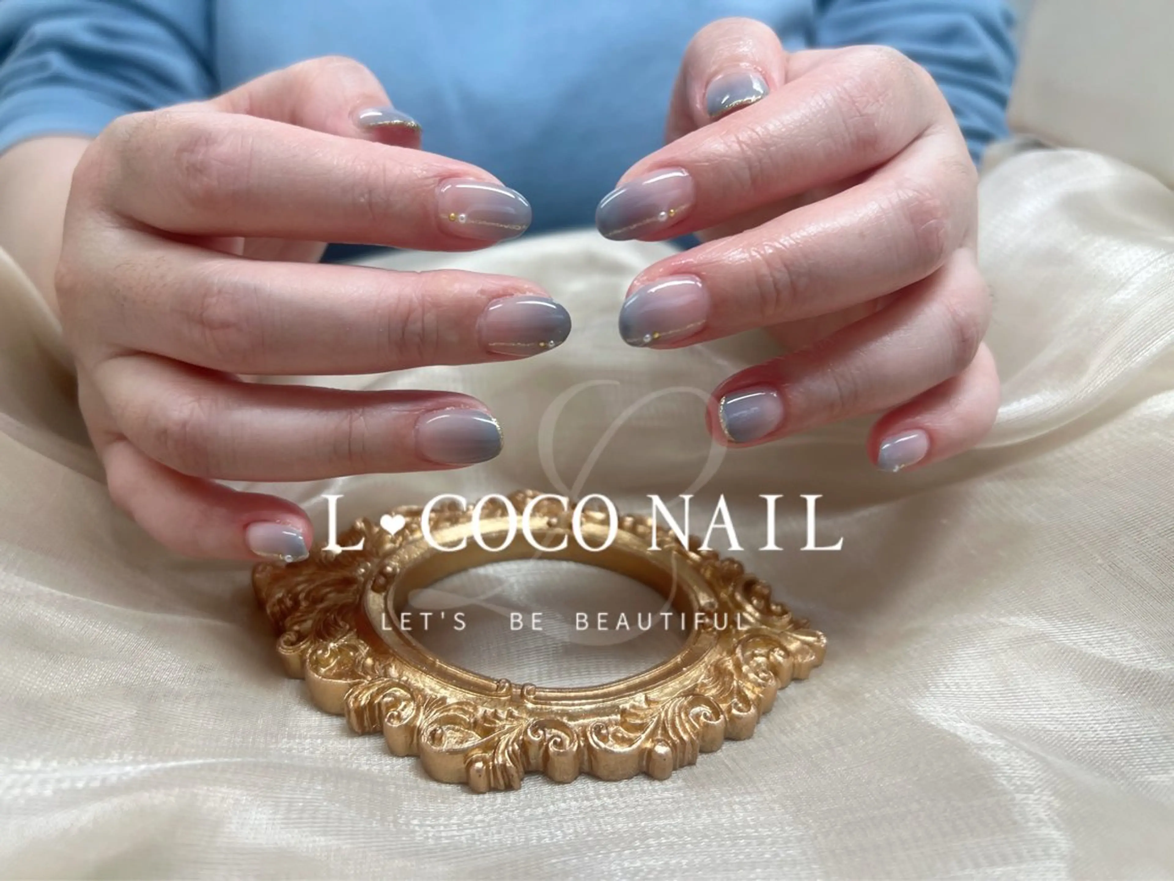 ネイル ブルー L·COCO   Nail所属・L♡ COCO  nailのネイルデザイン
