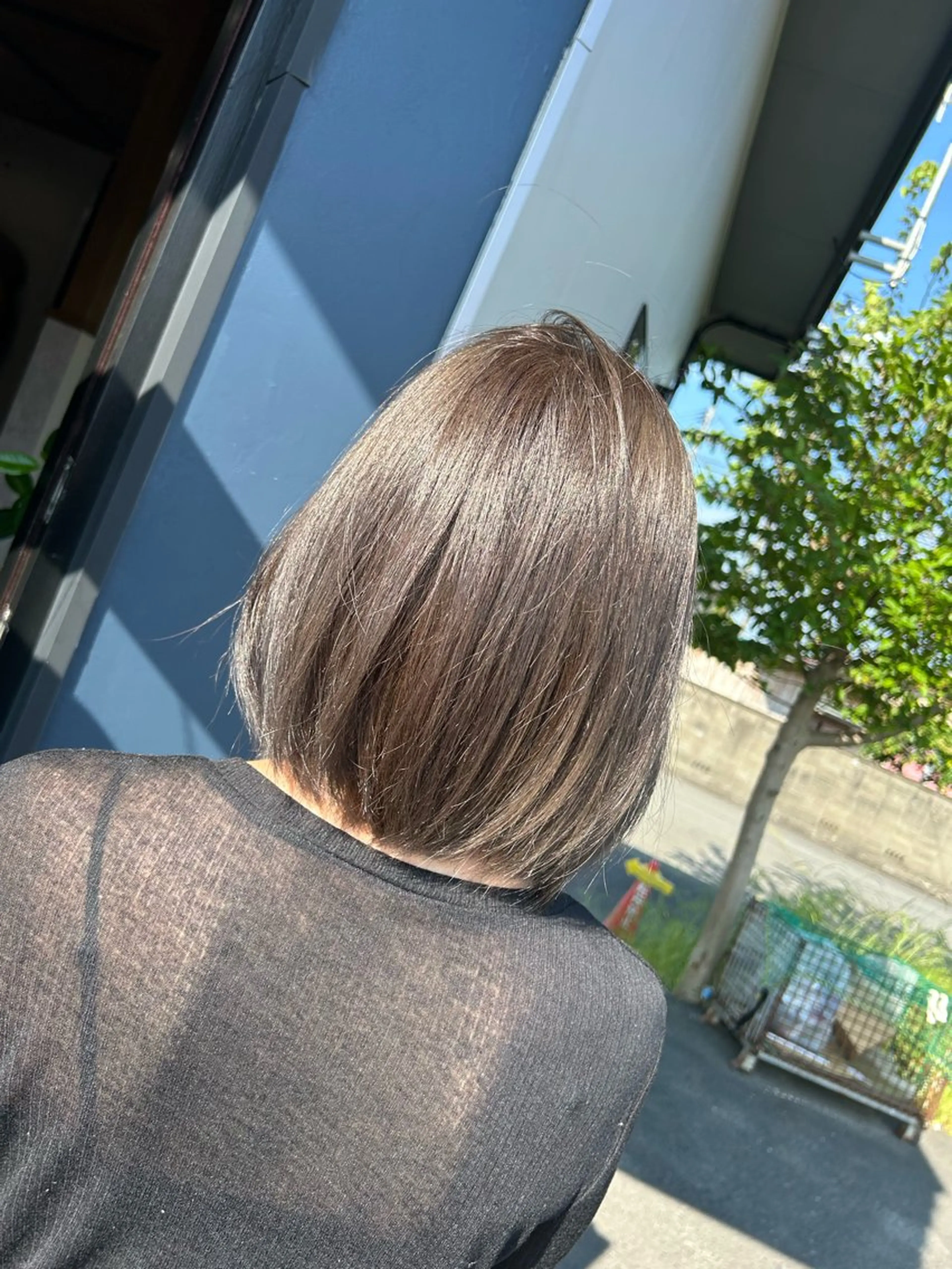 カラー ブリーチ グレージュ 今野 詩音のヘアスタイル