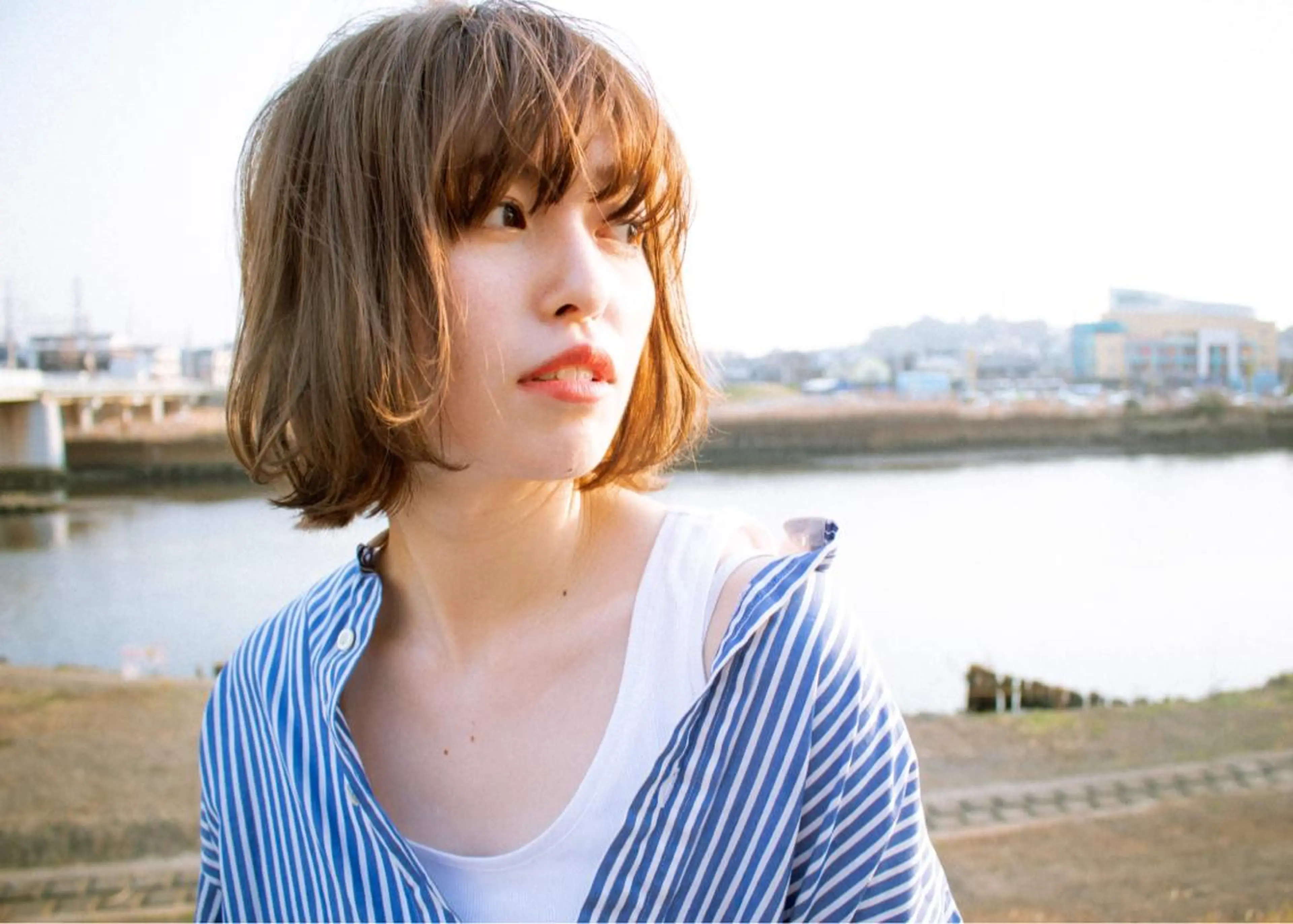 ミディアム gite カワムラナオキのヘアスタイル