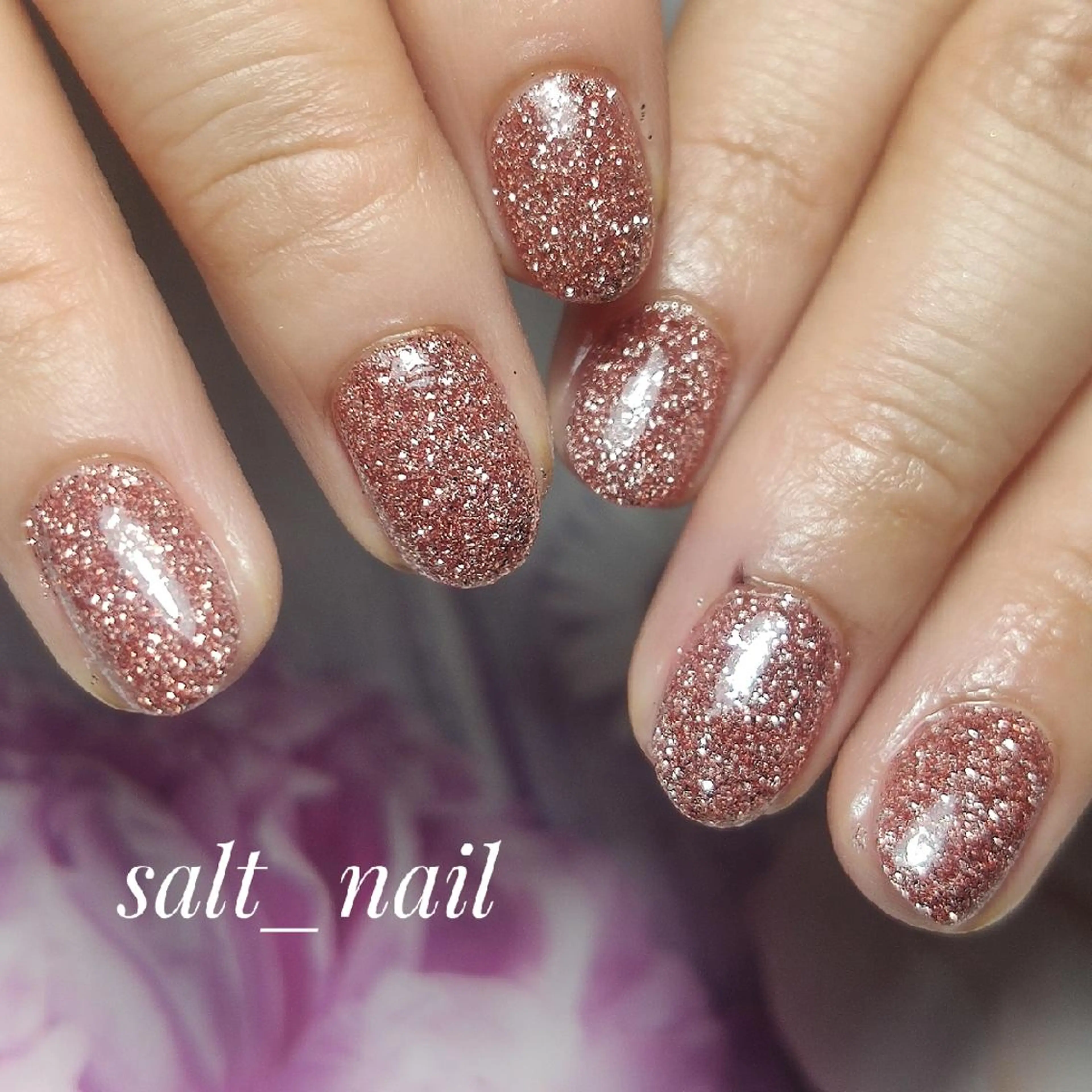 ネイル ラメ(グリッター) ハンドネイル 個人サロン saltnailのネイルデザイン