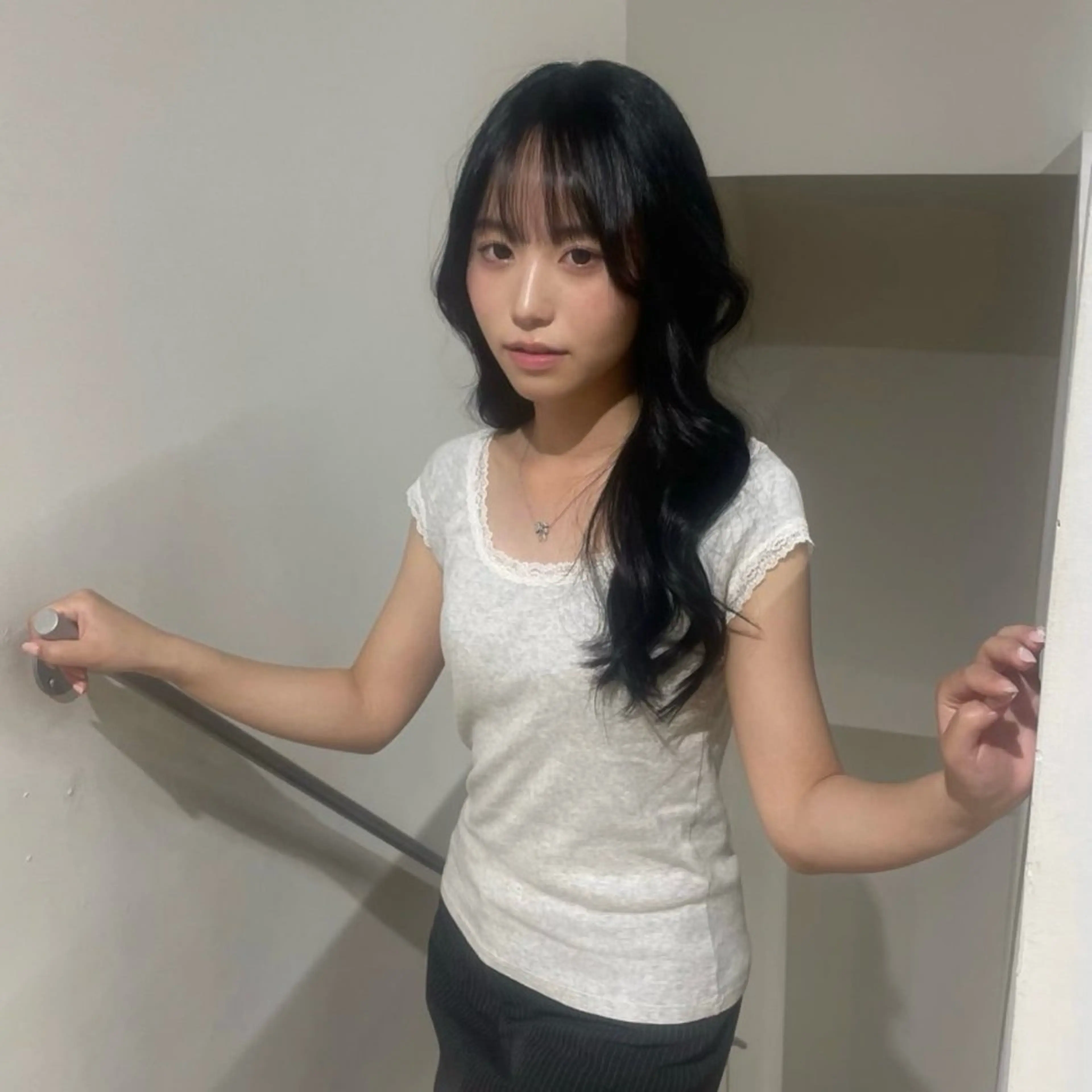 ロング カラー 岩橋 生和のヘアスタイル