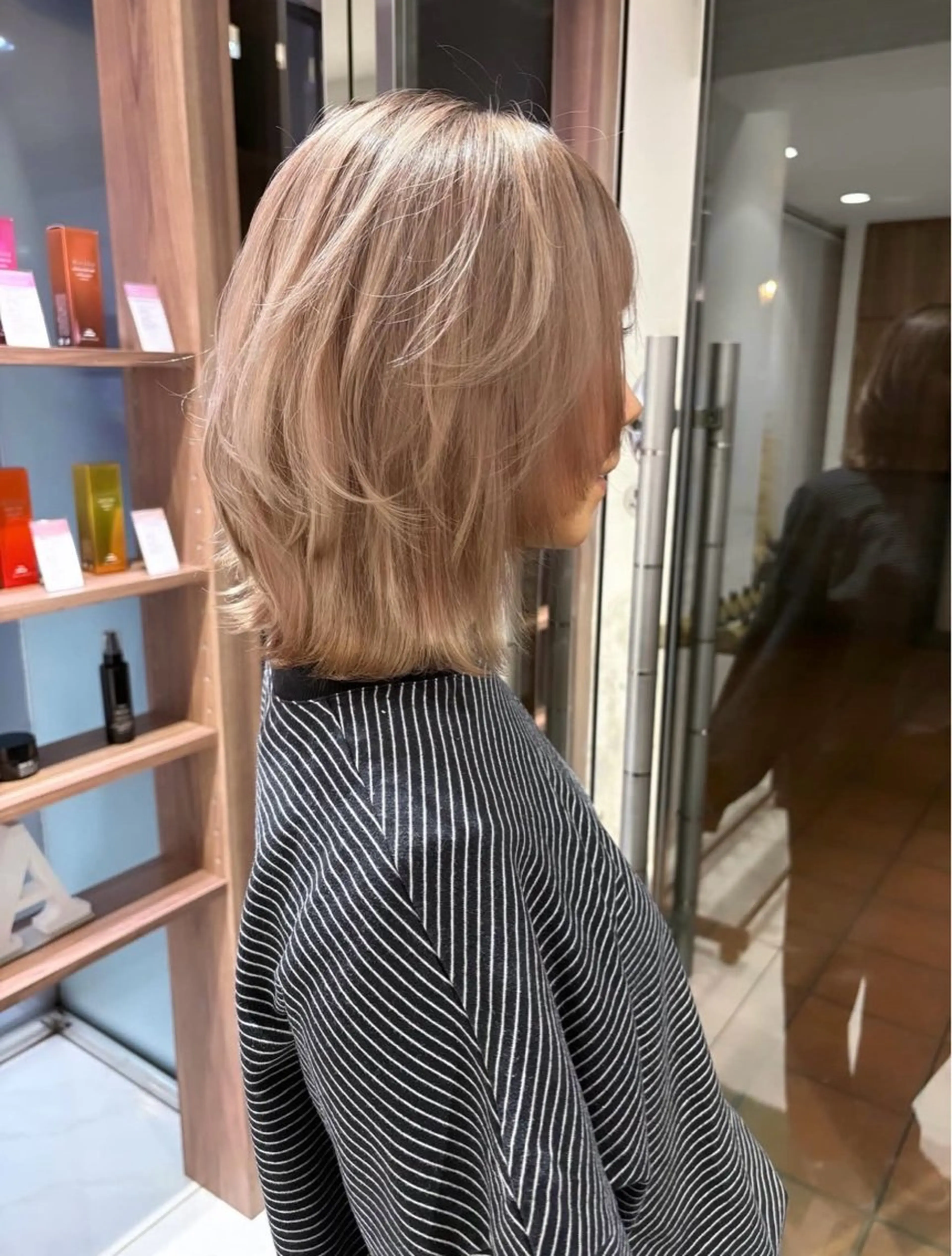 ミディアム カラー ヘアカラー 長田 有加のヘアスタイル