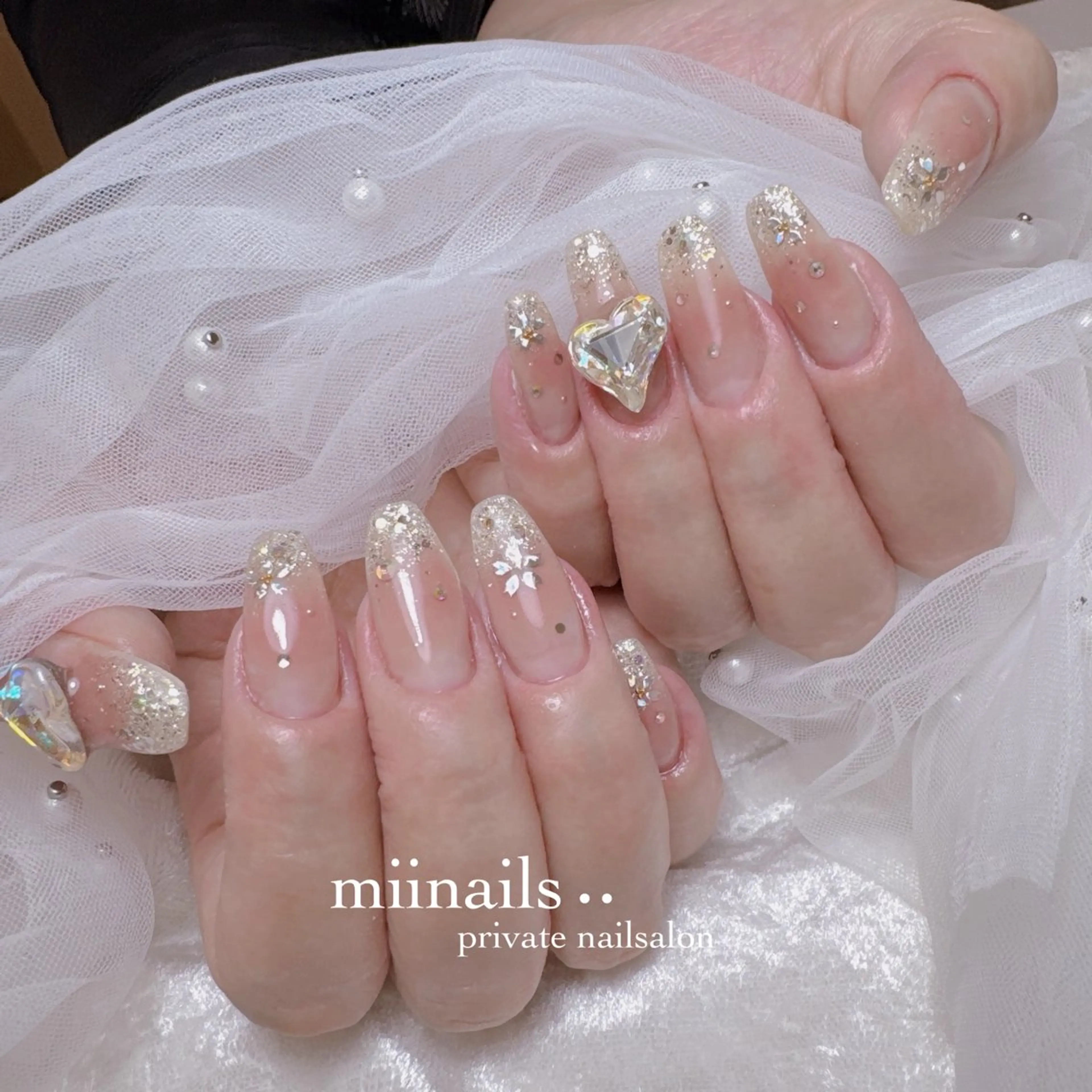 ネイル 韓国ネイル マグネットネイル ワンホンネイル ハンドネイル nailsalon miinailsのネイルデザイン