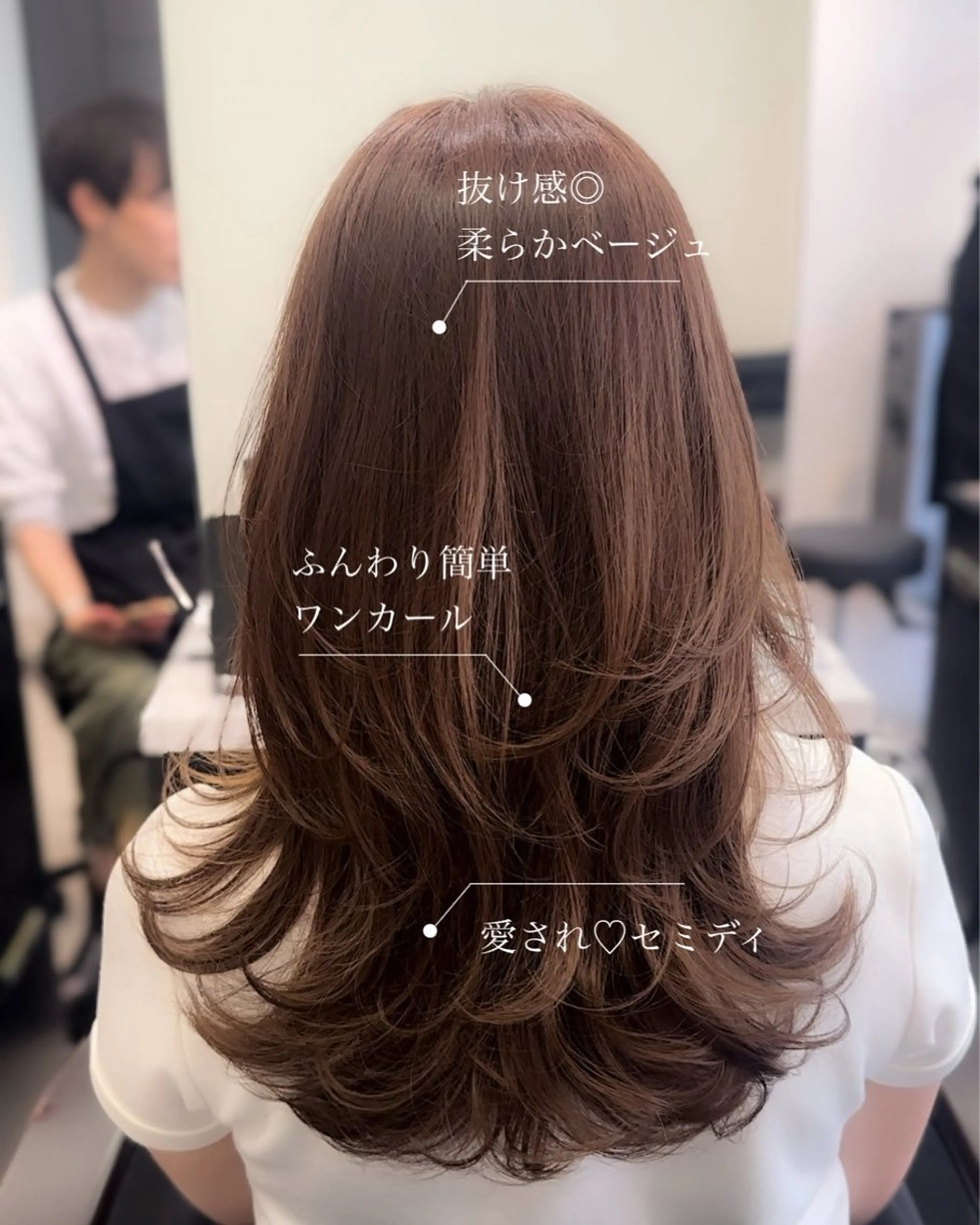 セミロング カラー topstylist 芳賀みなみのヘアスタイル
