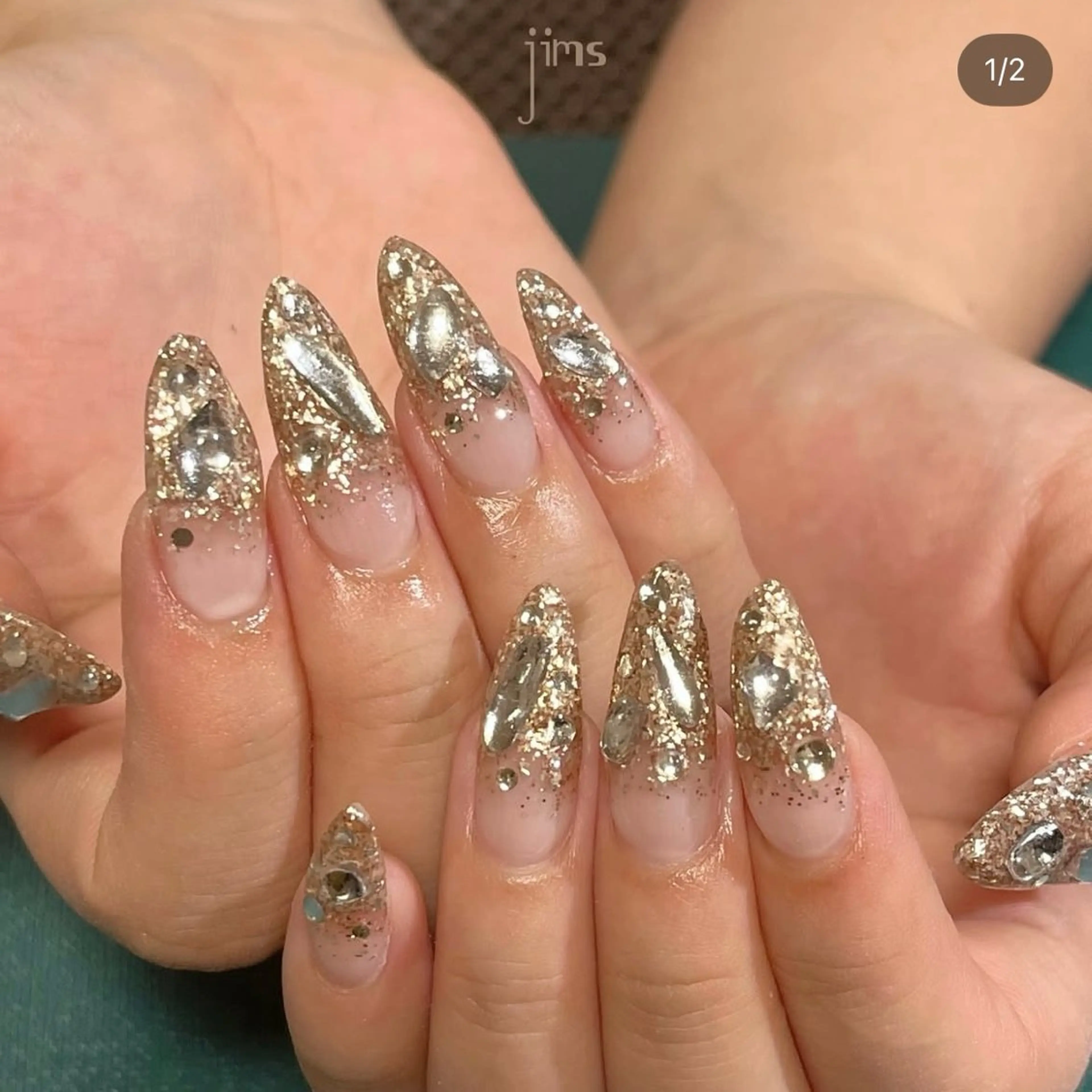 ネイル キラキラネイル ハンドネイル nail salon JIMS【じむ】のネイルデザイン