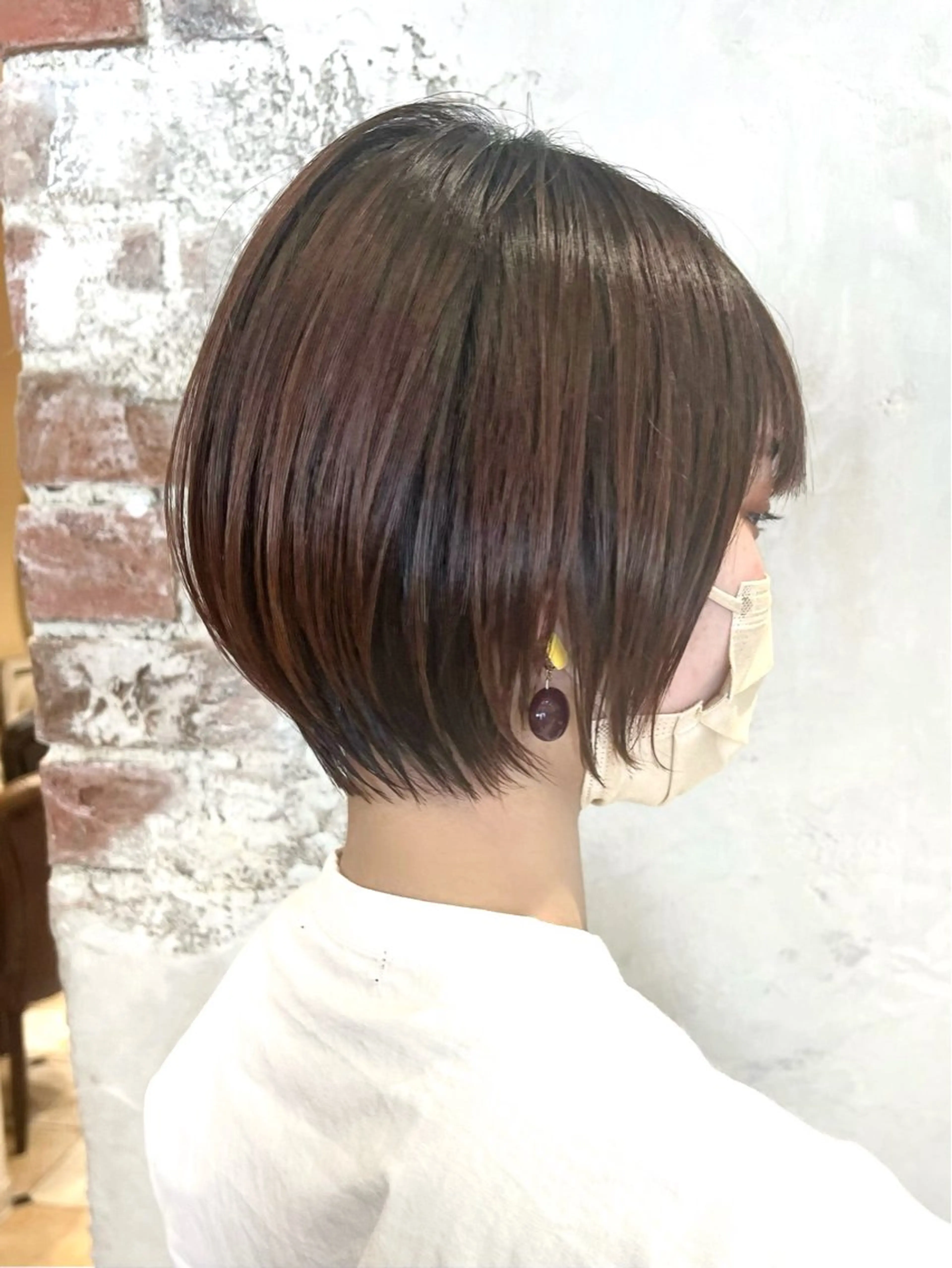 ショート カラー カット ヘアカラー トリートメント 💍新宿ショート 💍岩田莉奈のヘアスタイル