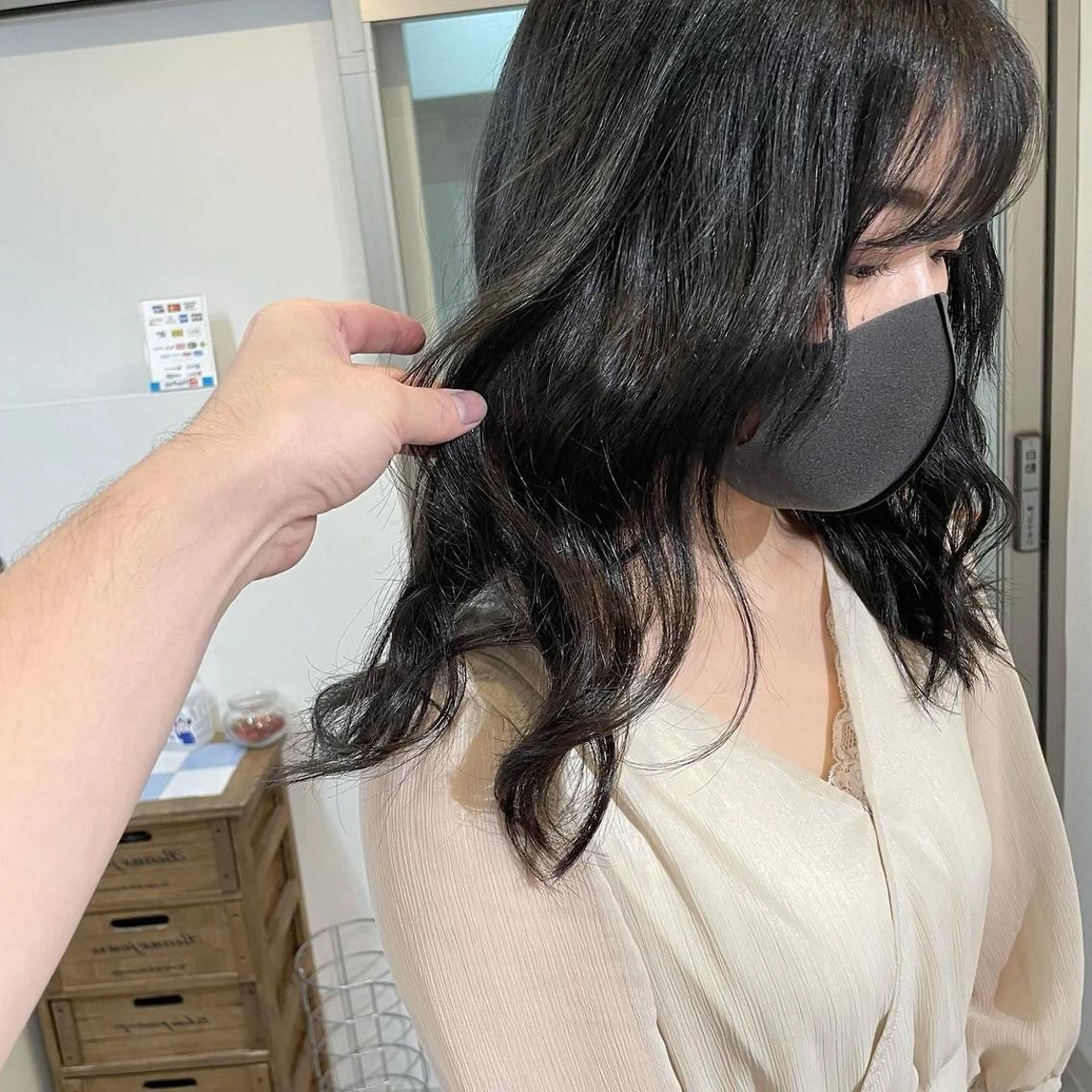 ミディアム カラー 髪質改善 Noe心斎橋店のヘアスタイル