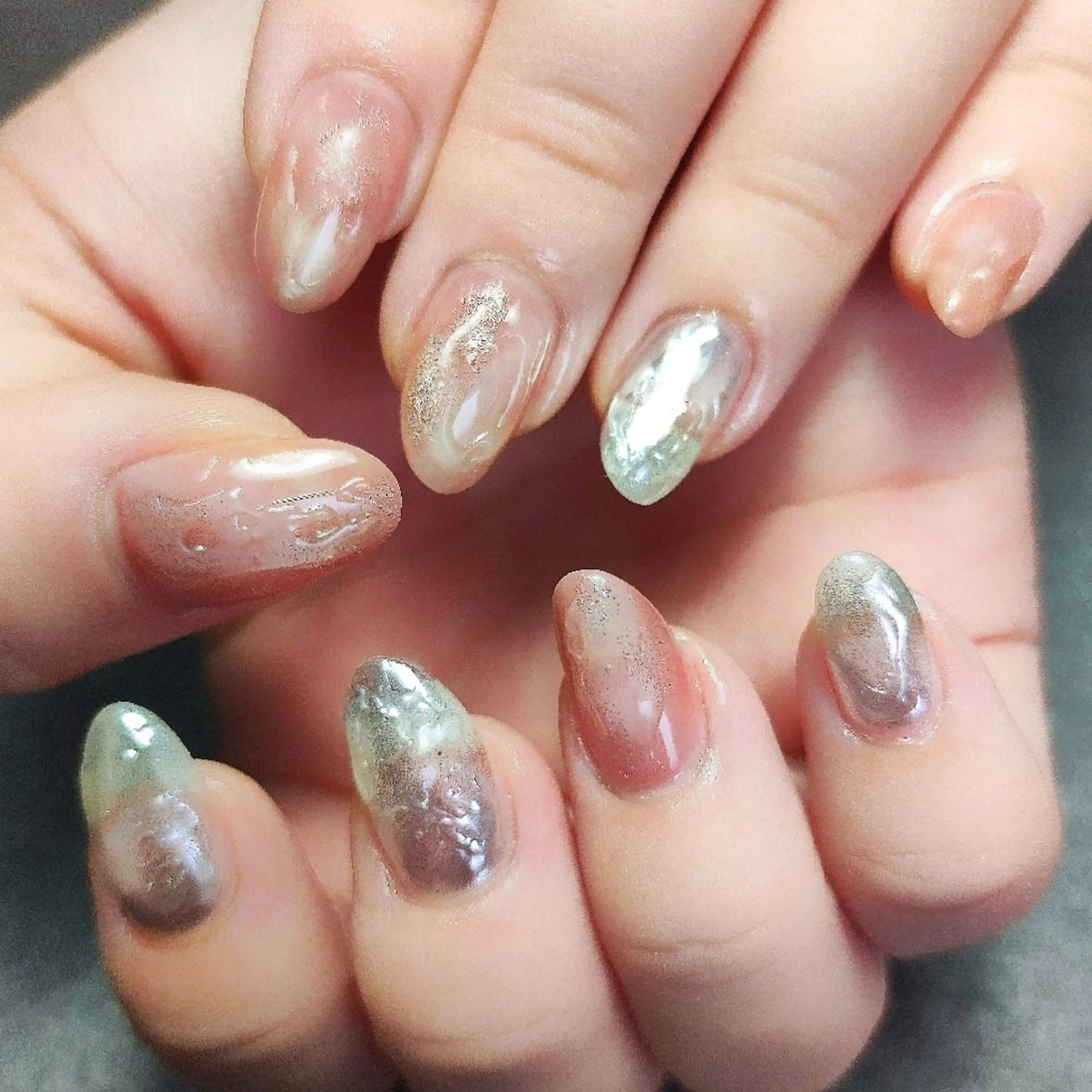ネイル アートネイル ニュアンスネイル ぷっくりネイル ハンドネイル 個人サロン saltnailのネイルデザイン