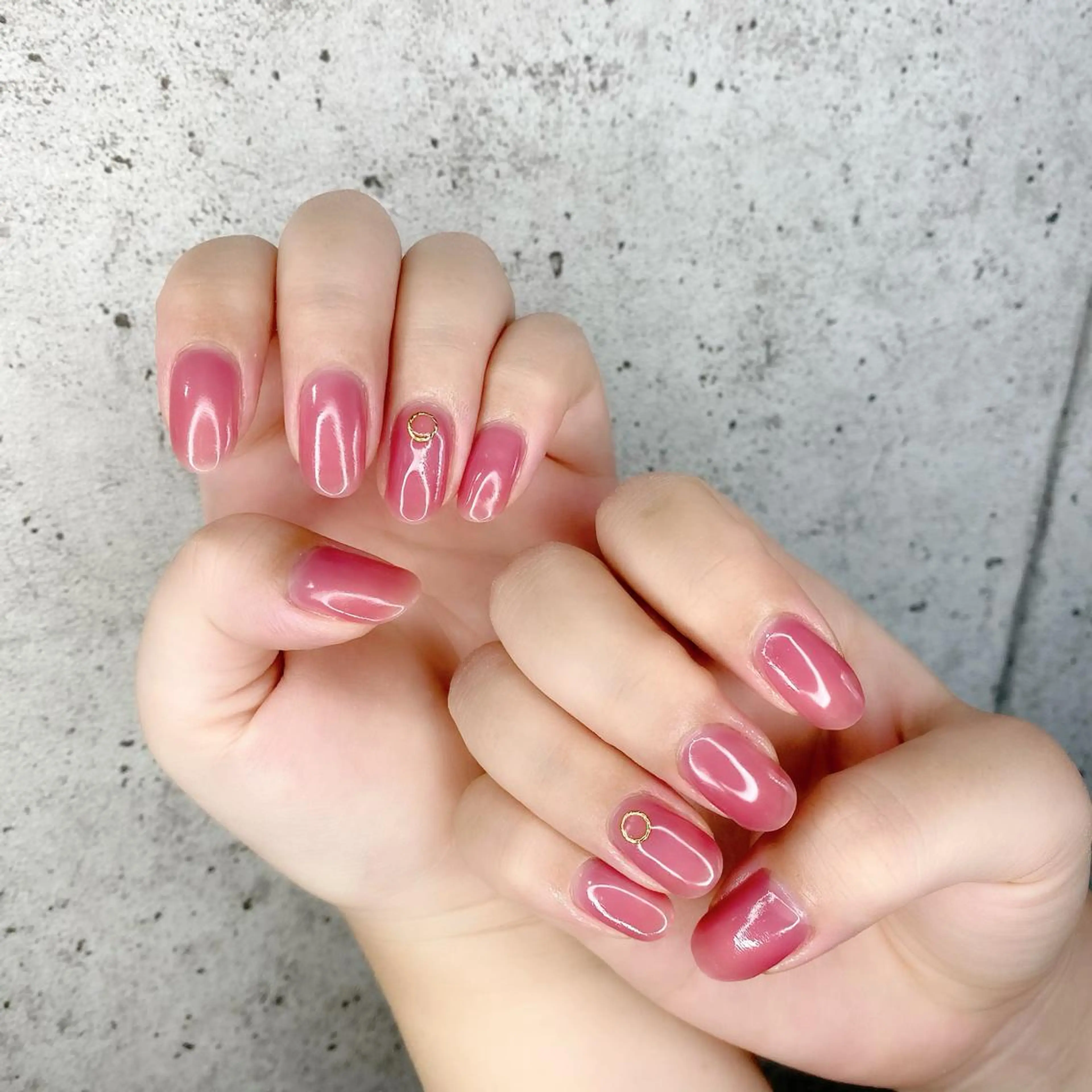 ミディアム パーマ ヘアアレンジ メンズ キッズ ネイル マツエク・マツパ クリアネイル ゴールド 夏ネイル Salon Ｋのネイルデザイン