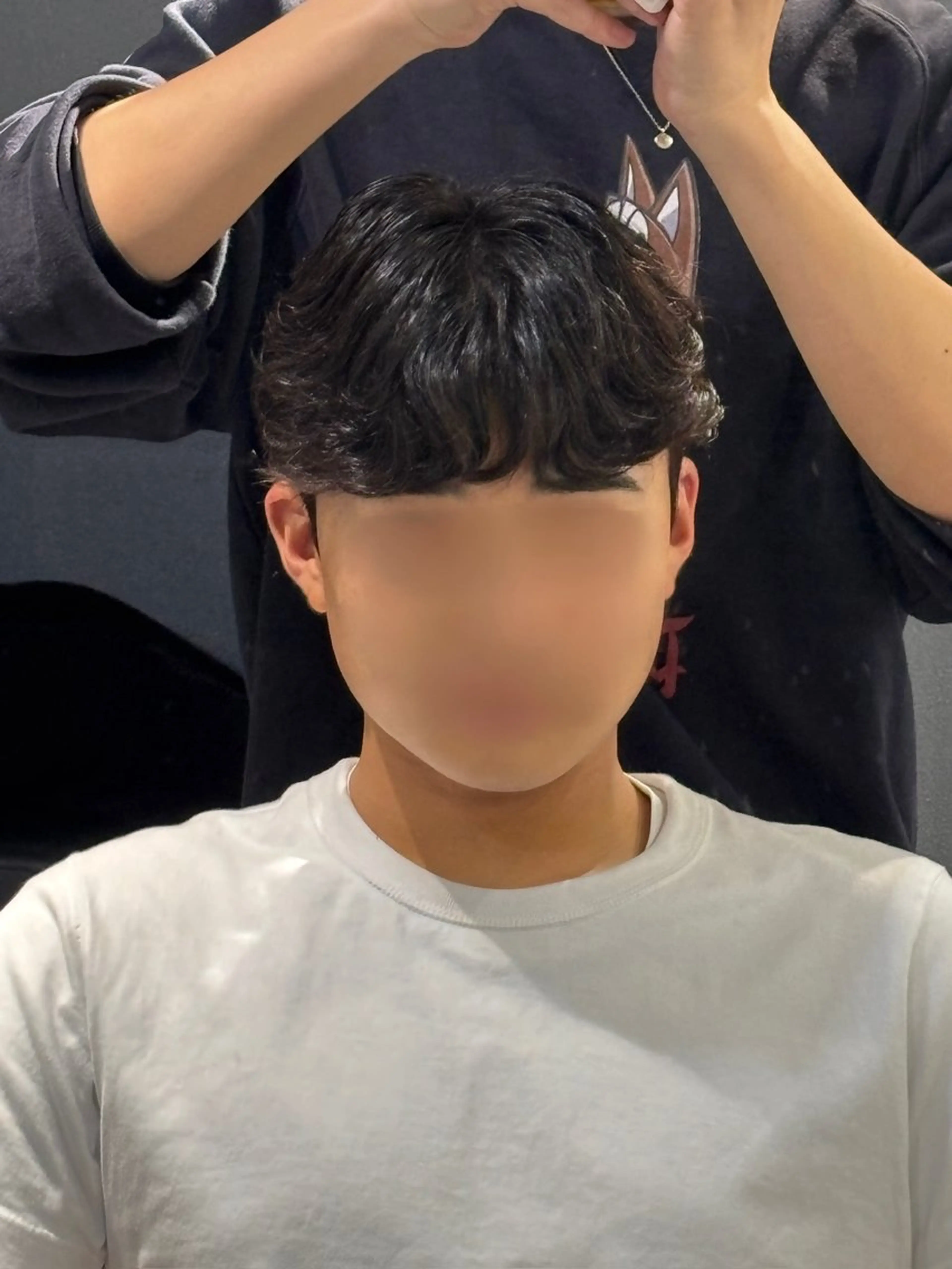 ショート パーマ メンズ カット パーマ 韓国メンズヘア/ ダウンパーマ/歩夢のヘアスタイル