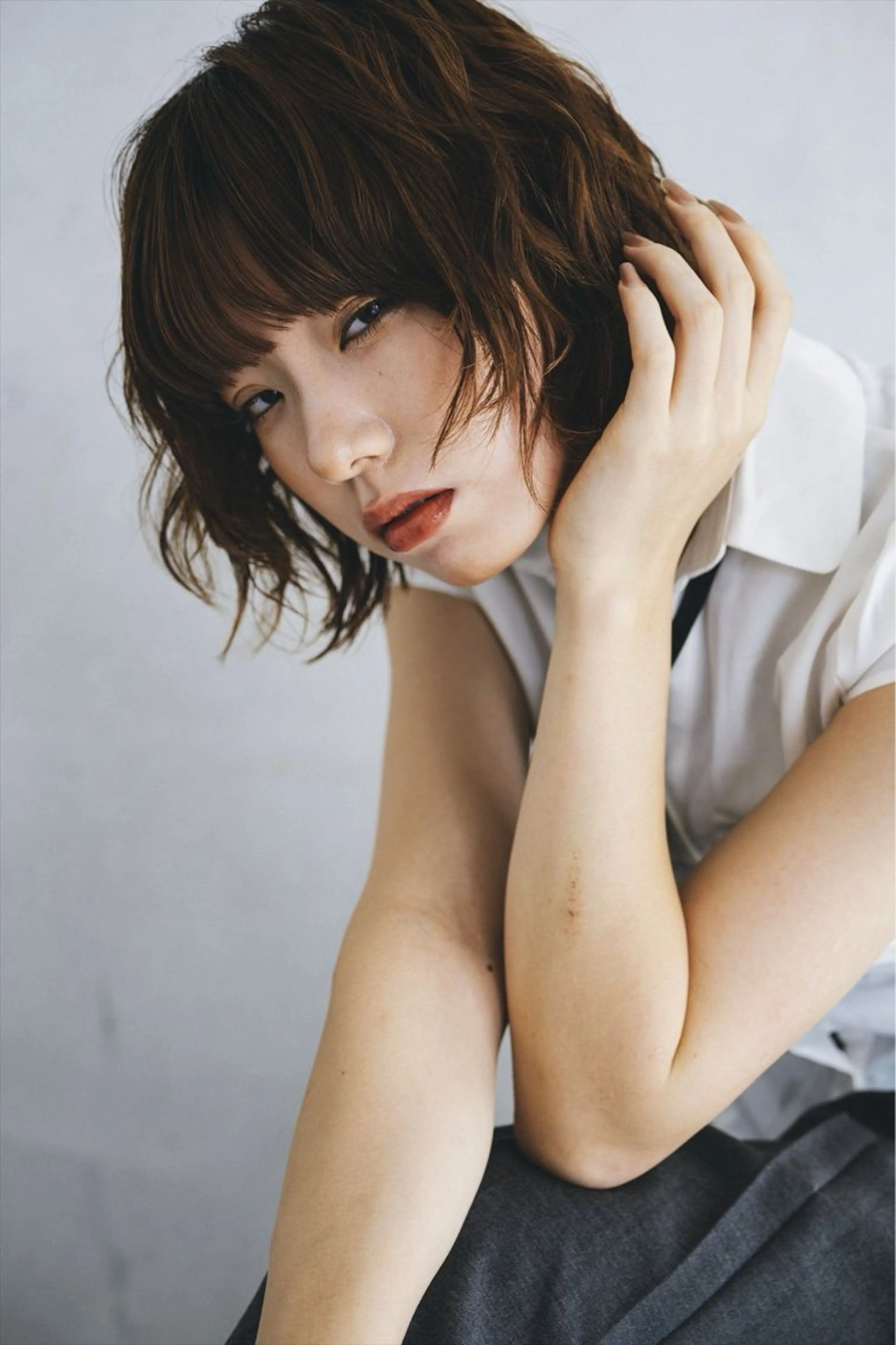 ミディアム カラー パーマ MOE /艶感カラー /韓国風スタイルのヘアスタイル