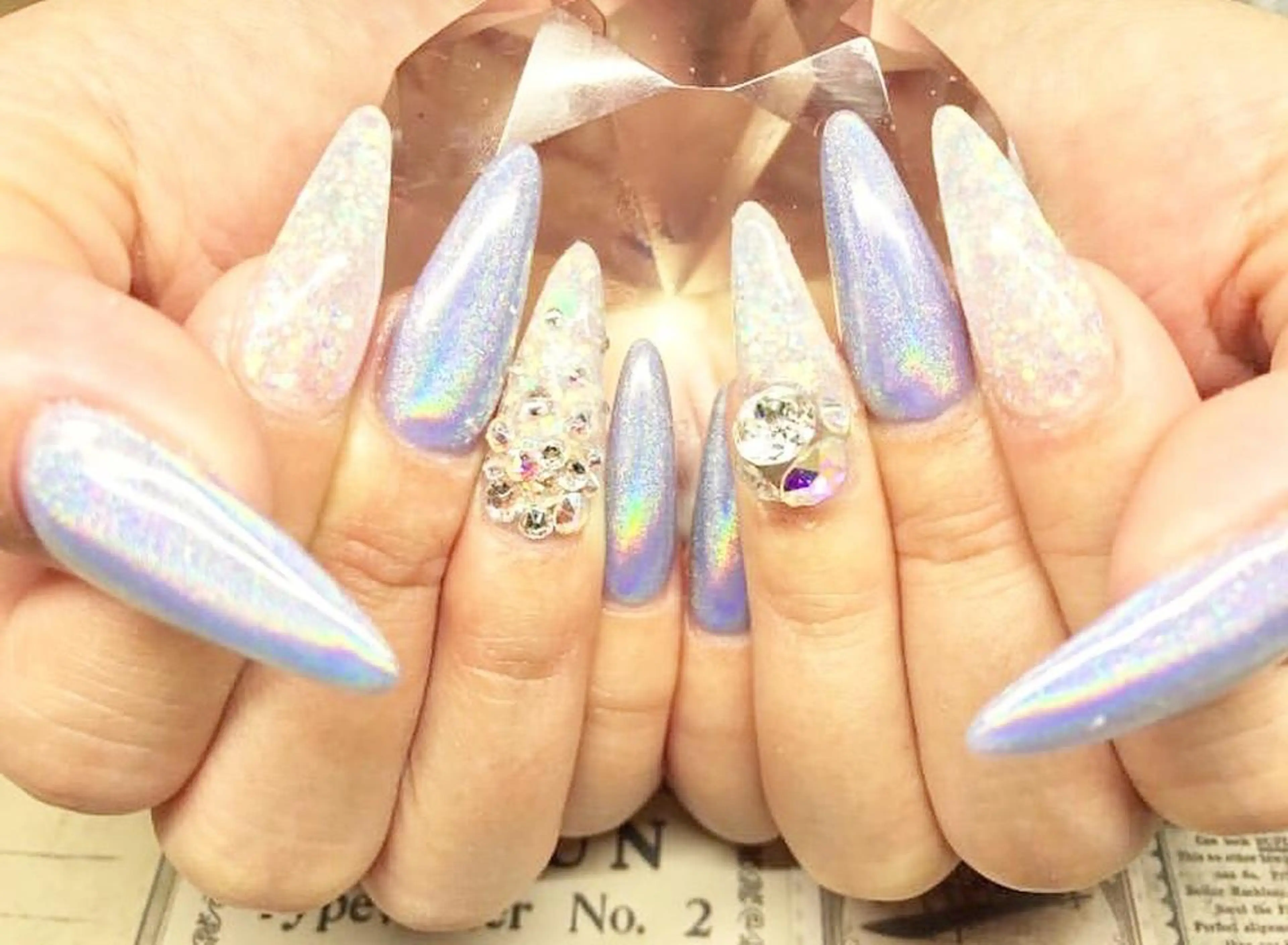 ロング ネイル ハンドネイル ネイルサロンアウル ayaka💋のネイルデザイン