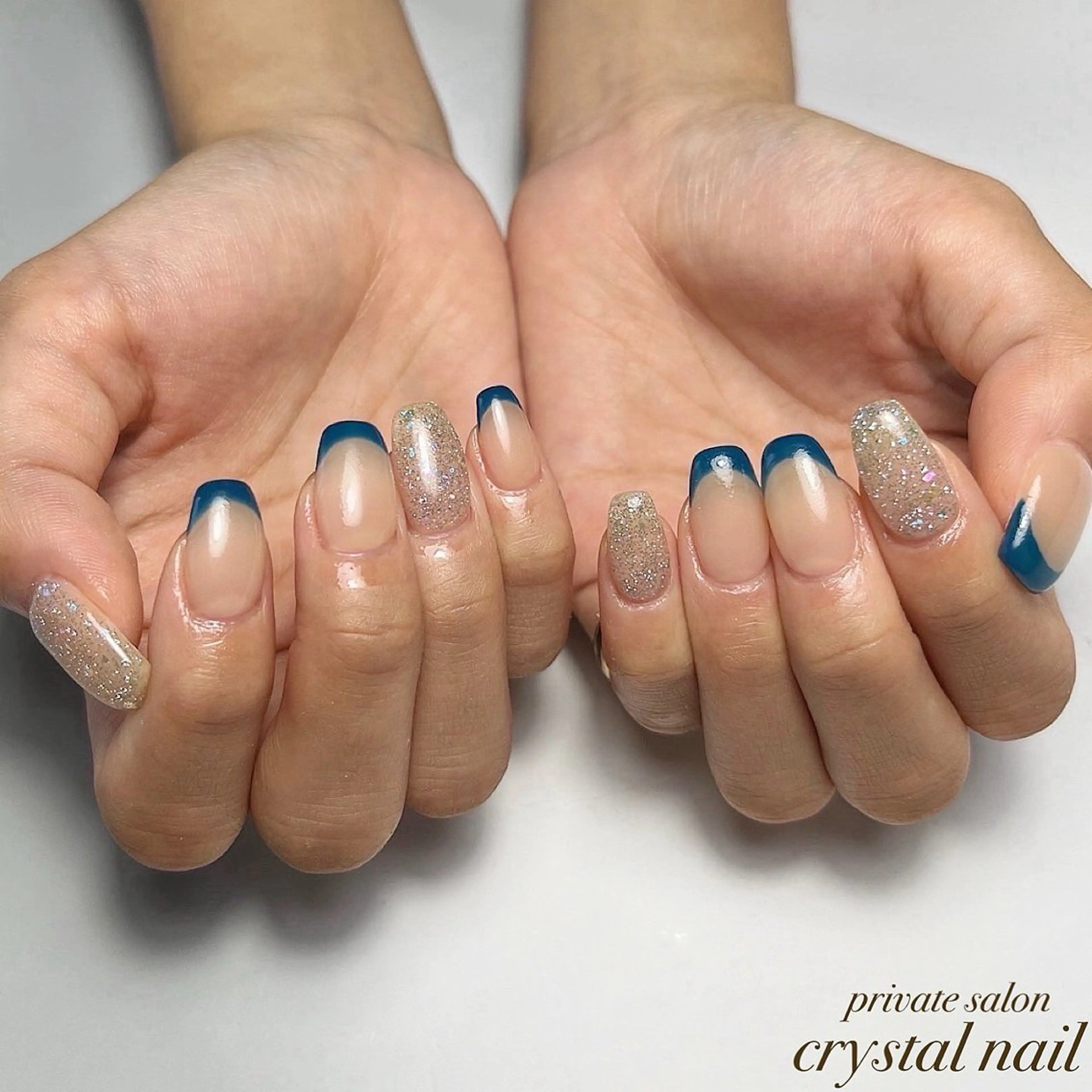 ネイル フレンチネイル Crystal Nailのネイルデザイン