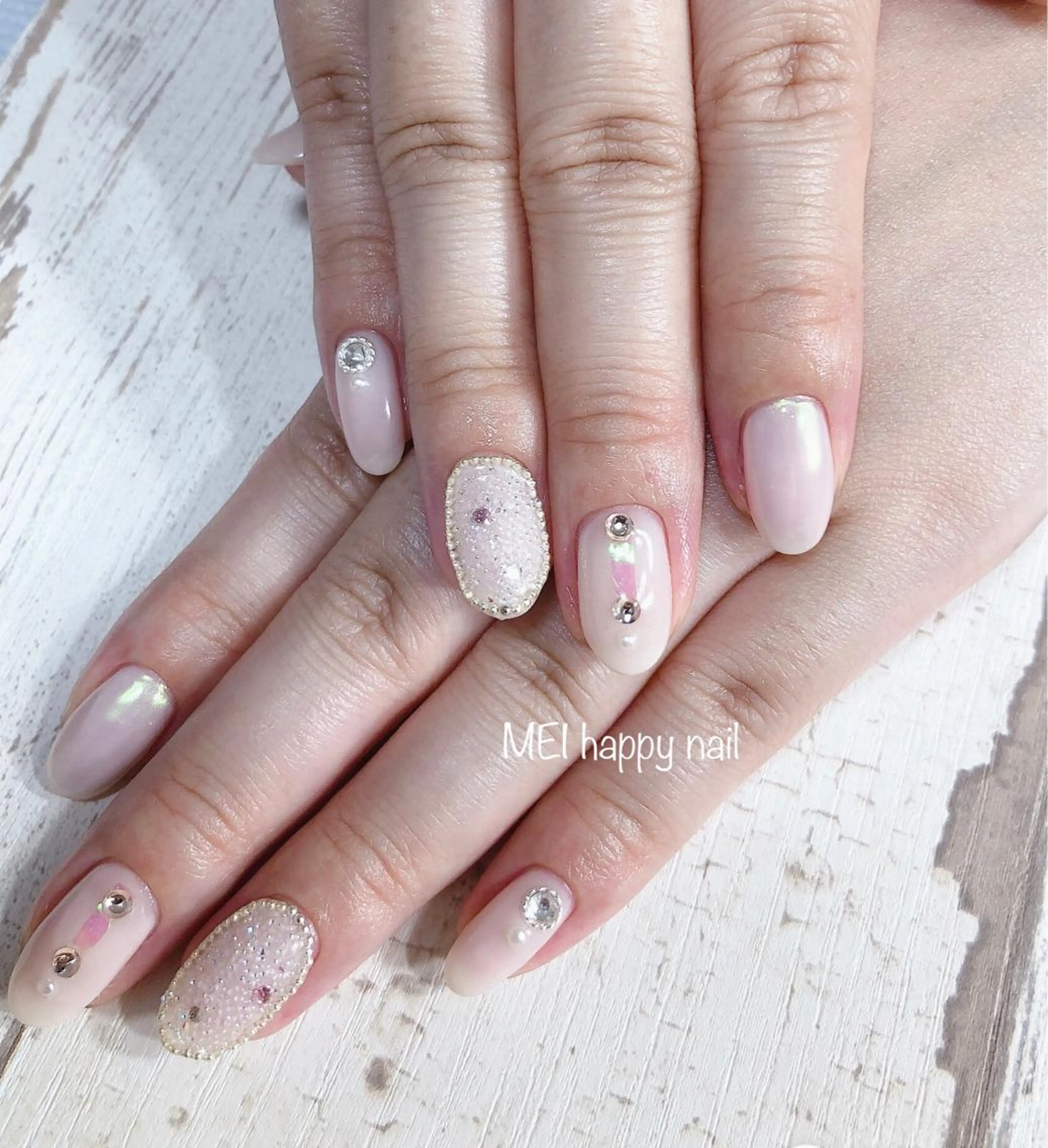 ネイル ハンドネイル 北浦和 自爪育成ケアのネイルデザイン