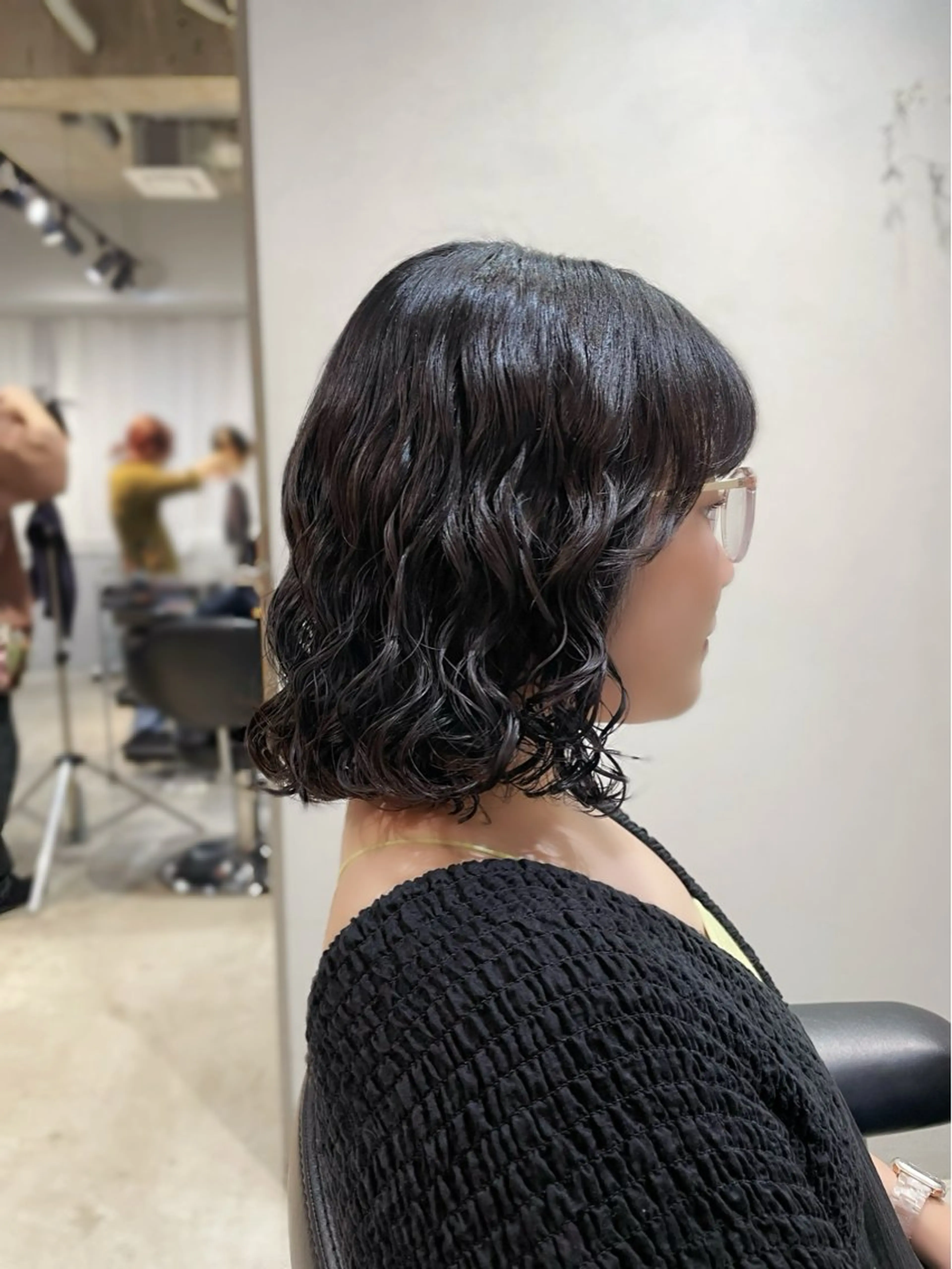 ショート パーマ ボブ 髪質改善 縮毛矯正 デジタルパーマ カット パーマ トリートメント 【arc】Ruri コテ巻き風パーマのヘアスタイル