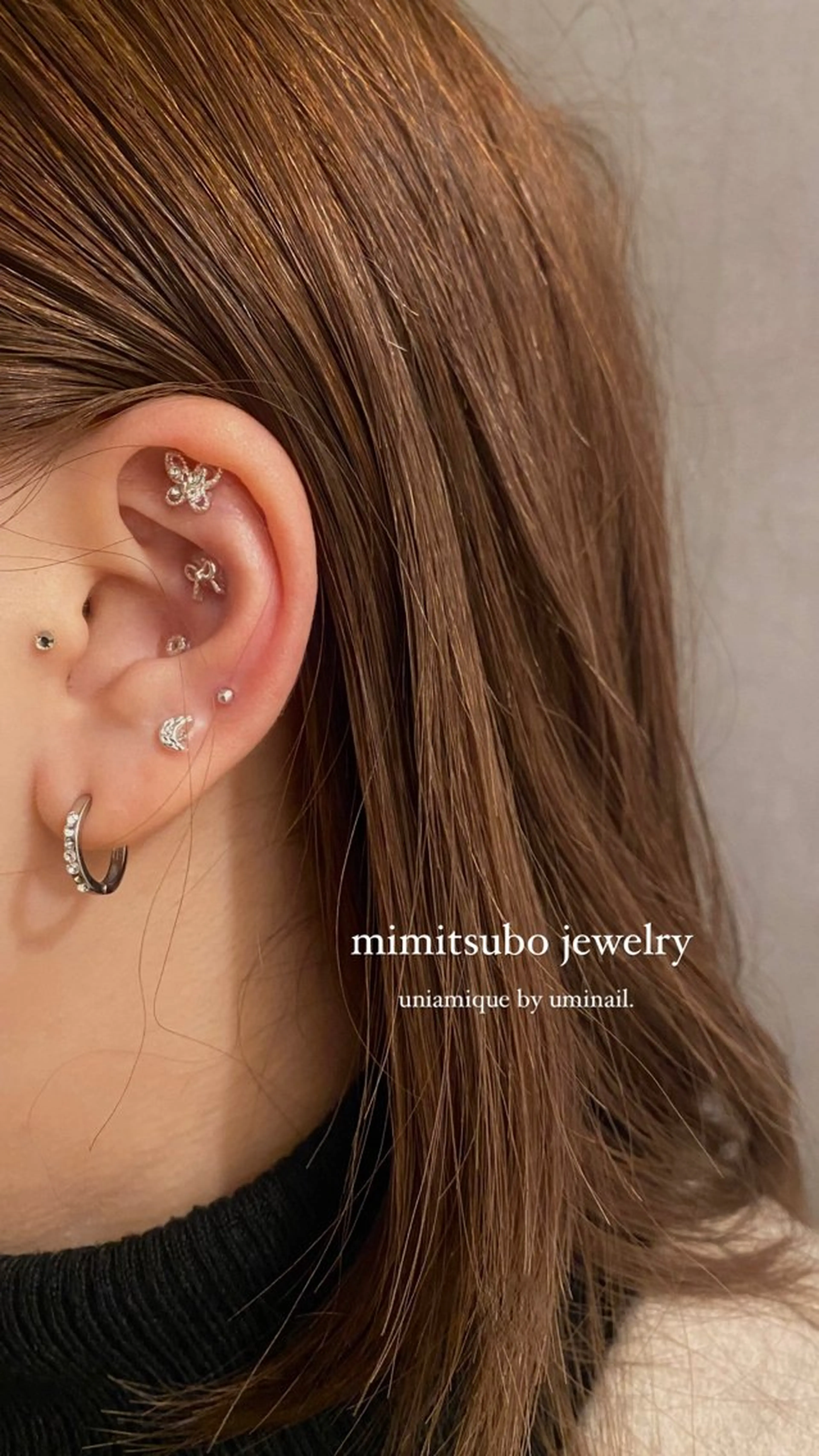 耳つぼジュエリー￤両耳10個まで（大パーツ4個まで）の写真
