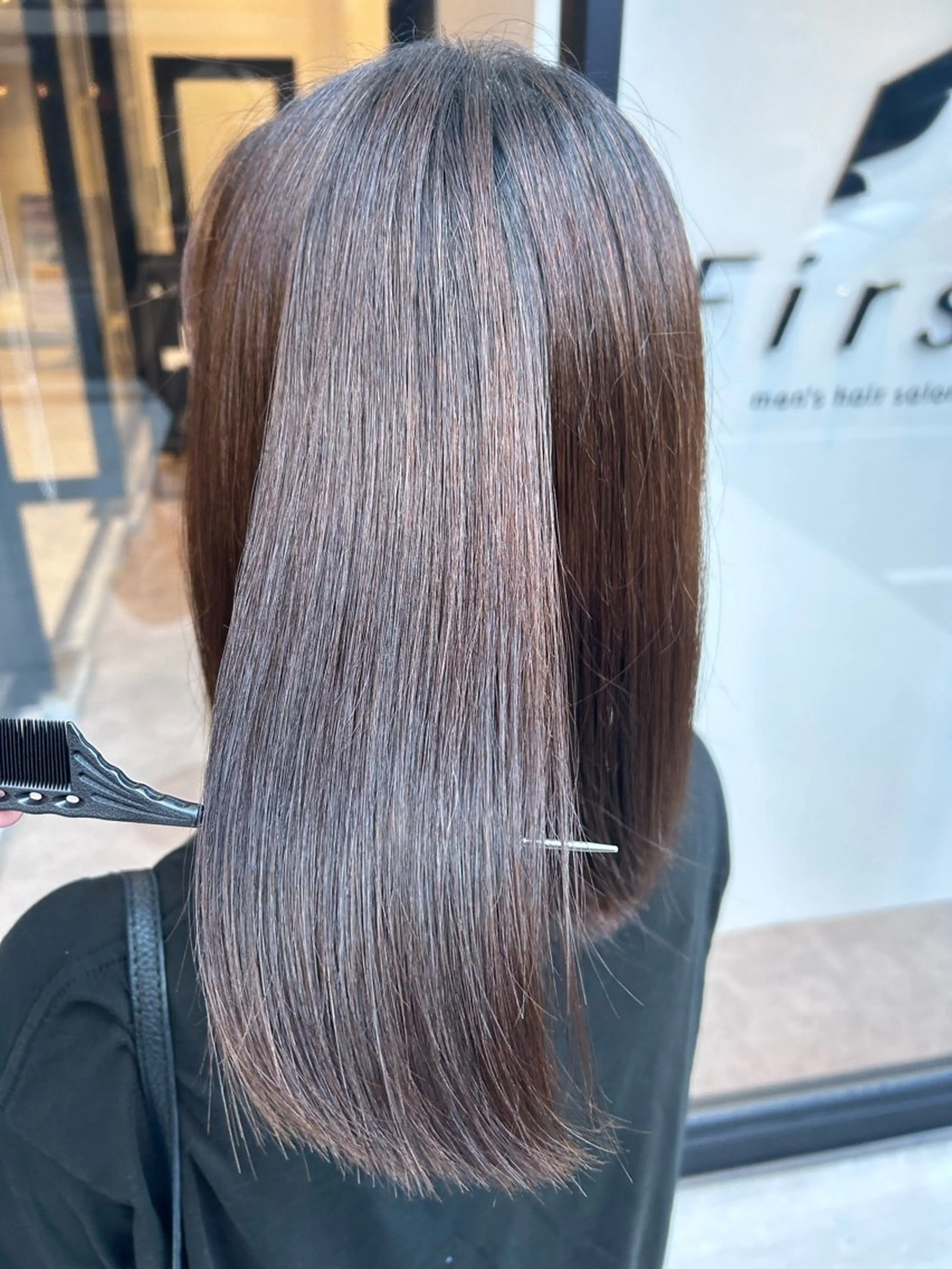 ミディアム 縮毛矯正 似合わせカット🌿 【シン】のヘアスタイル