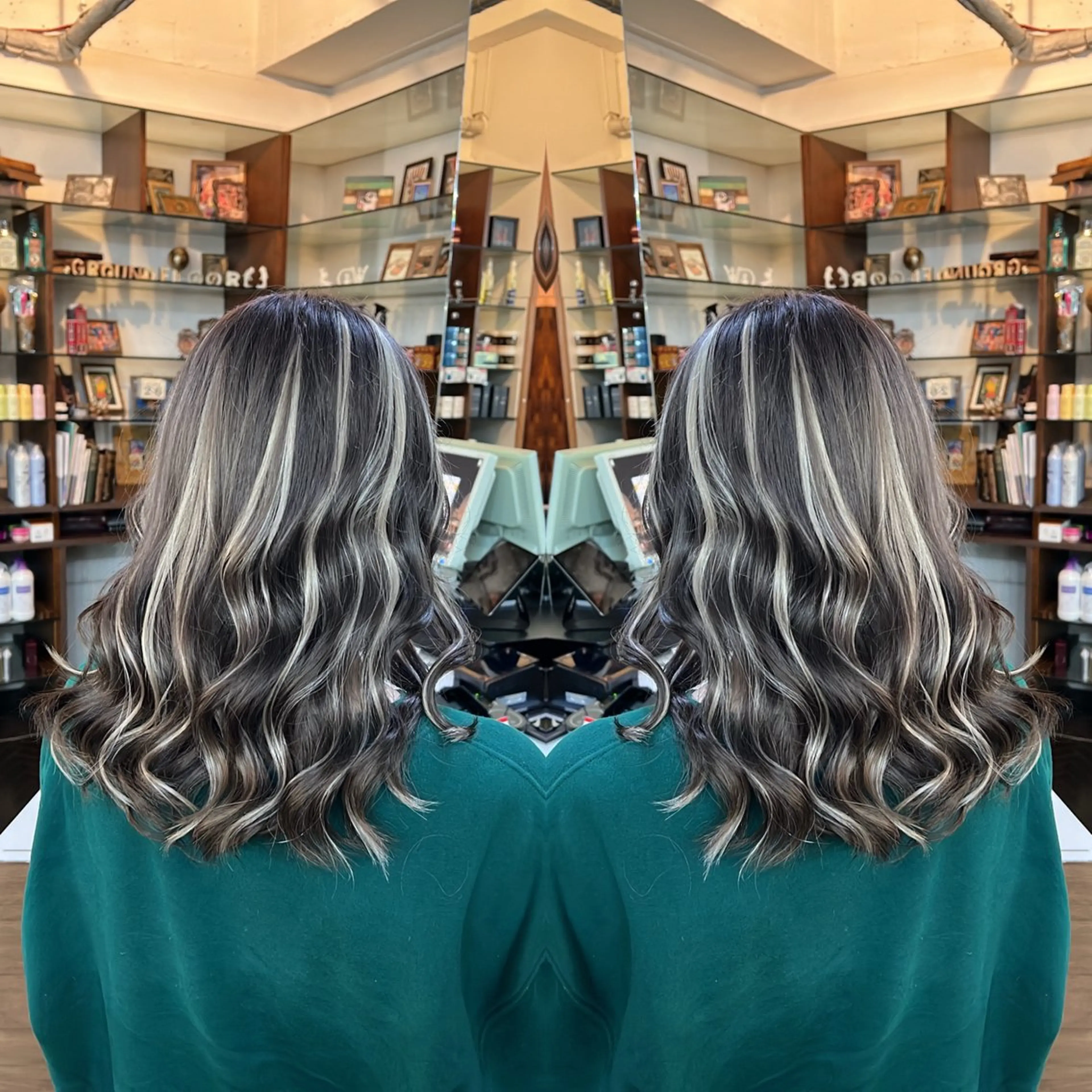 編み込みポイントエクステ1本の写真