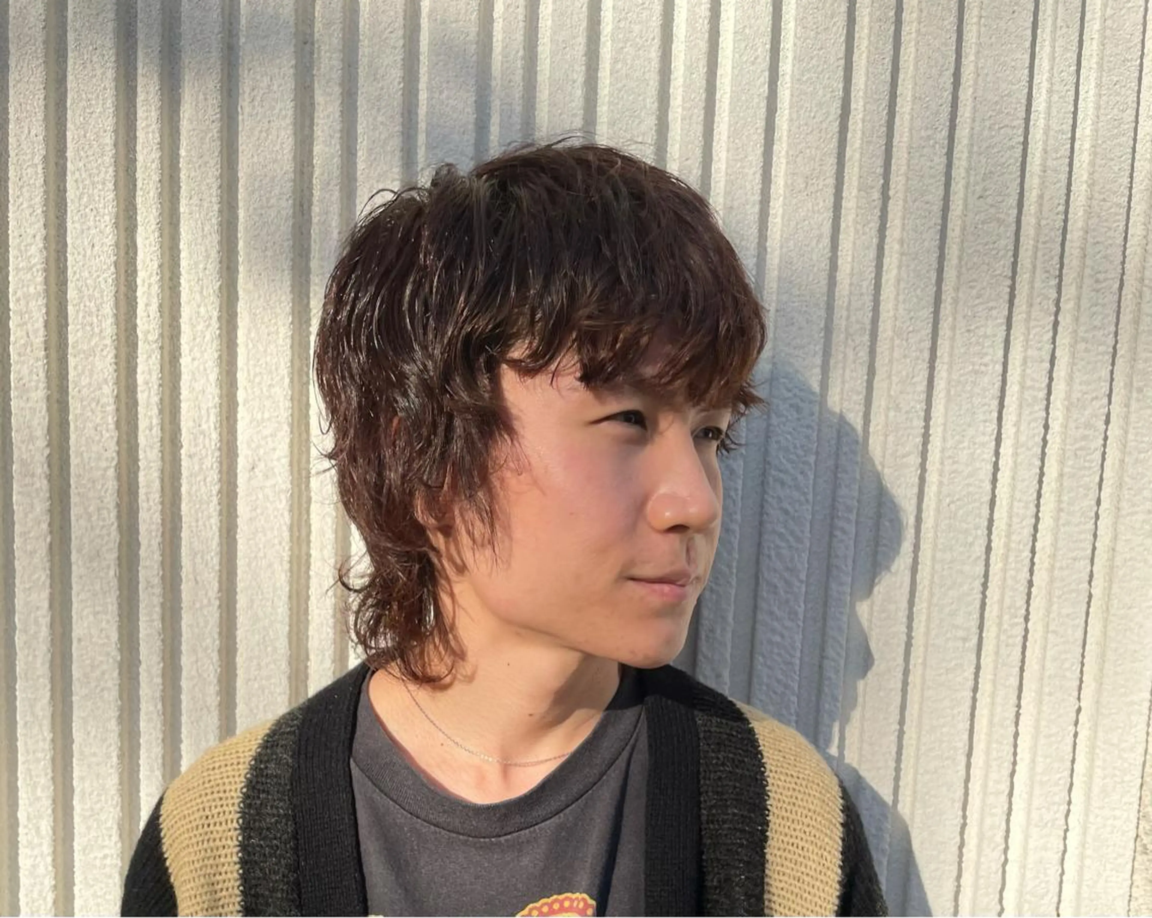 ミディアム パーマ ミディアムパーマ ウルフカット 吉田一輝 外国人パーマのヘアスタイル