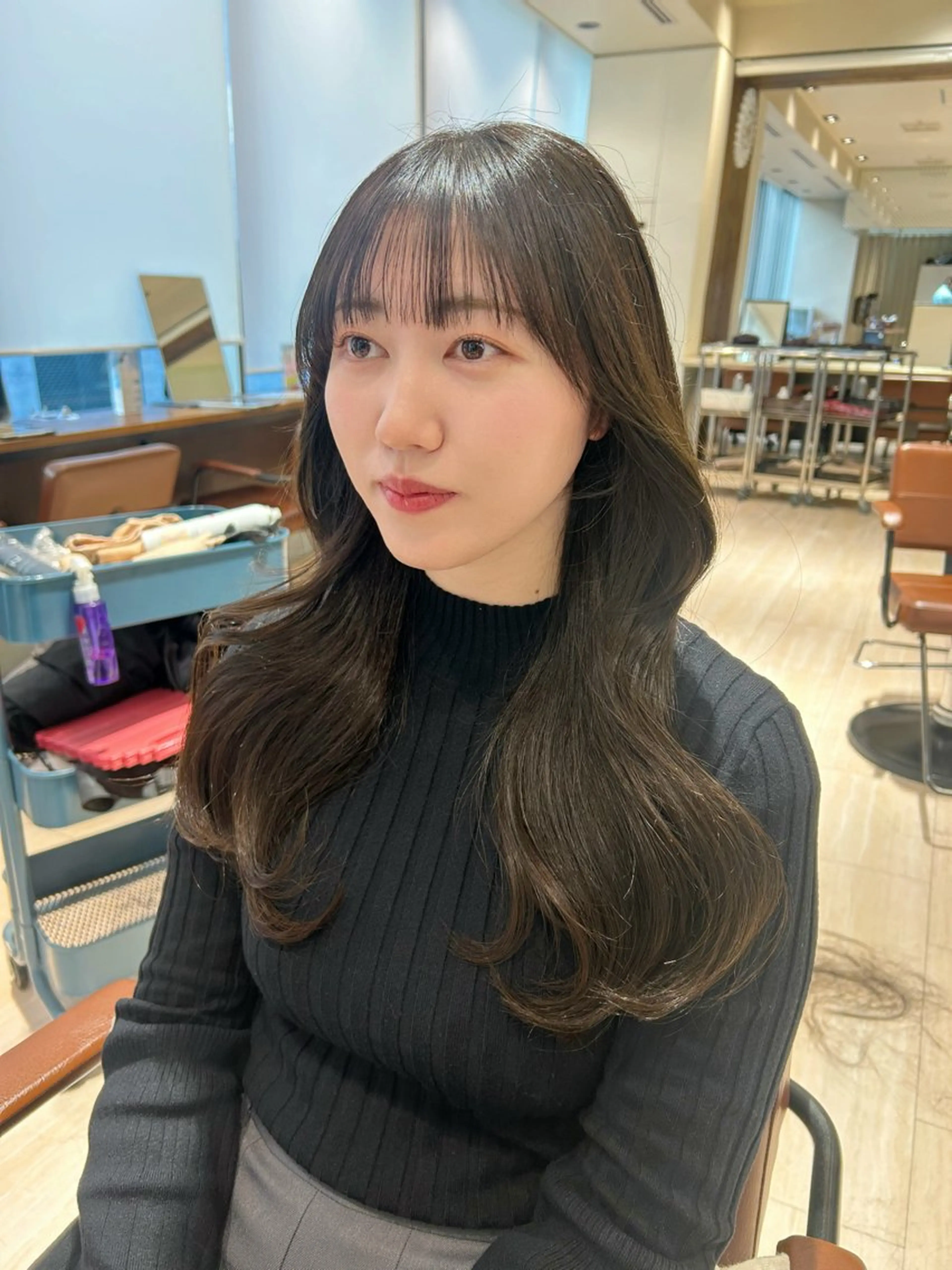 ロング 🎀大竹美侑／顔まわ りカット／レイヤーのヘアスタイル