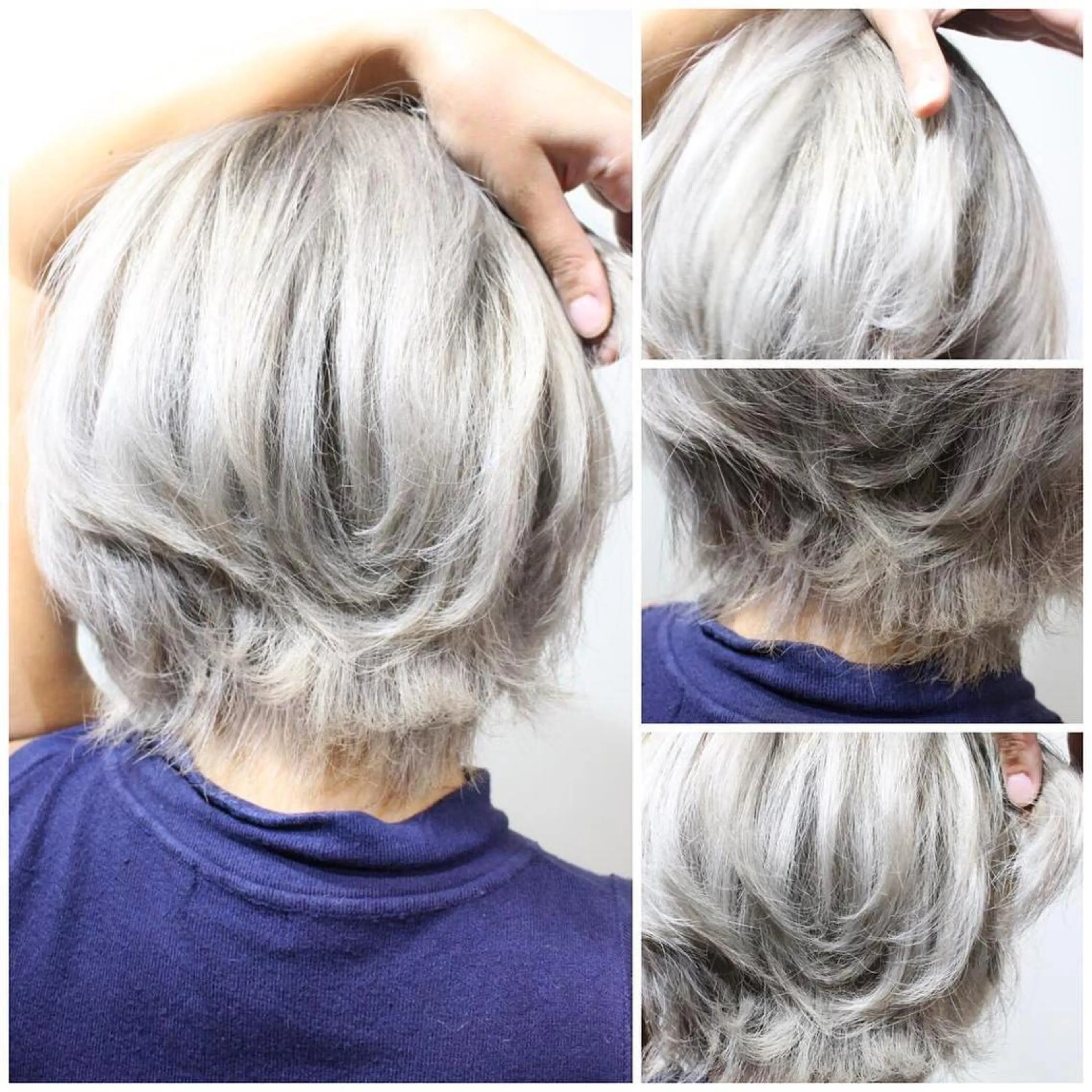 ショート カラー ヘアアレンジ ショートレイヤー アッシュ ホワイトアッシュ 学生 レイヤーカット カット Shelltie Fiel (シェルティフィエル)所属・次世代シールエクステ 錦糸町 小泉 朋之のヘアスタイル