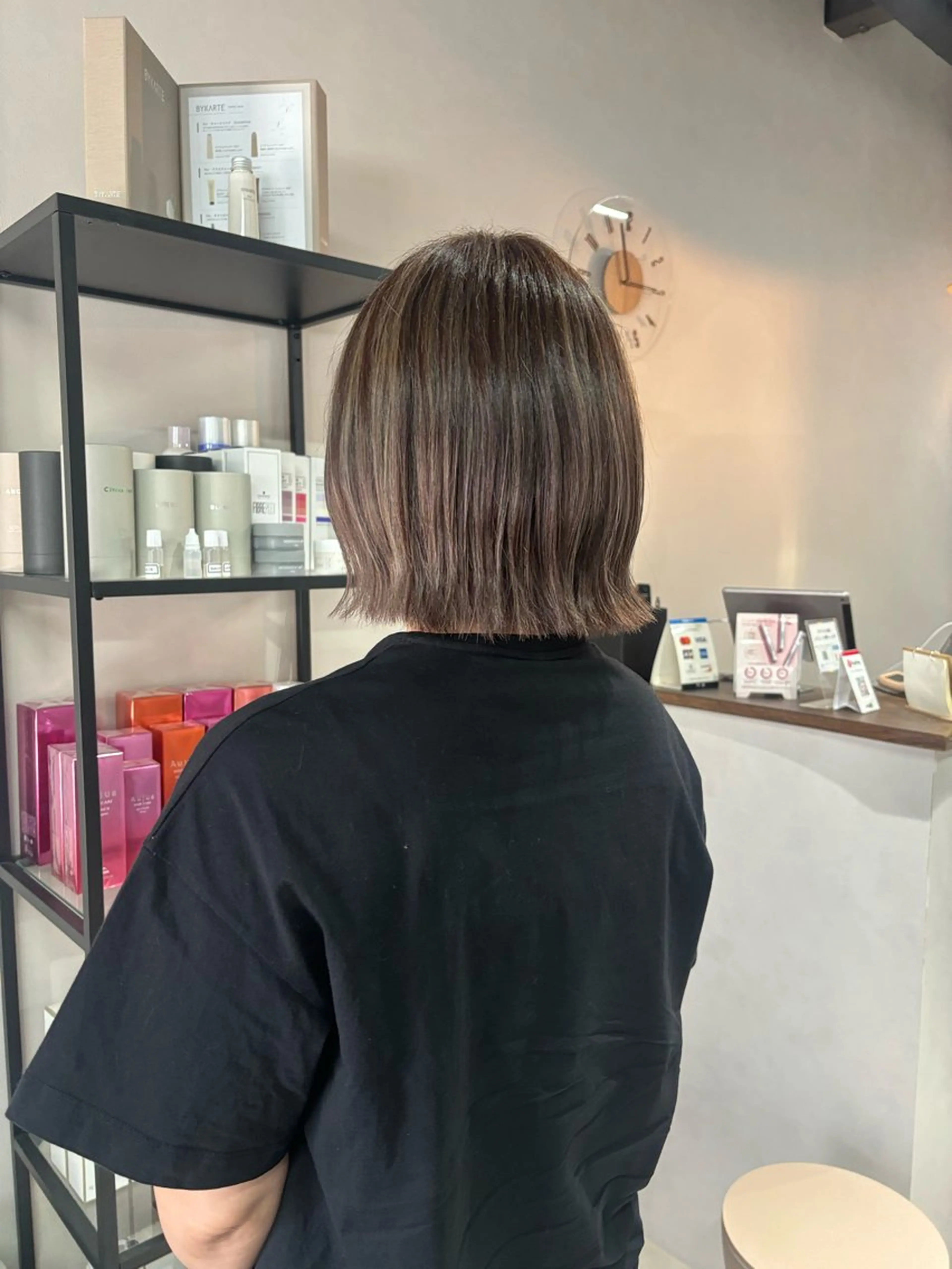 ミディアム カラー ハイライトカラー ハイライト ヘアカラー 🐼 こゆきのヘアスタイル