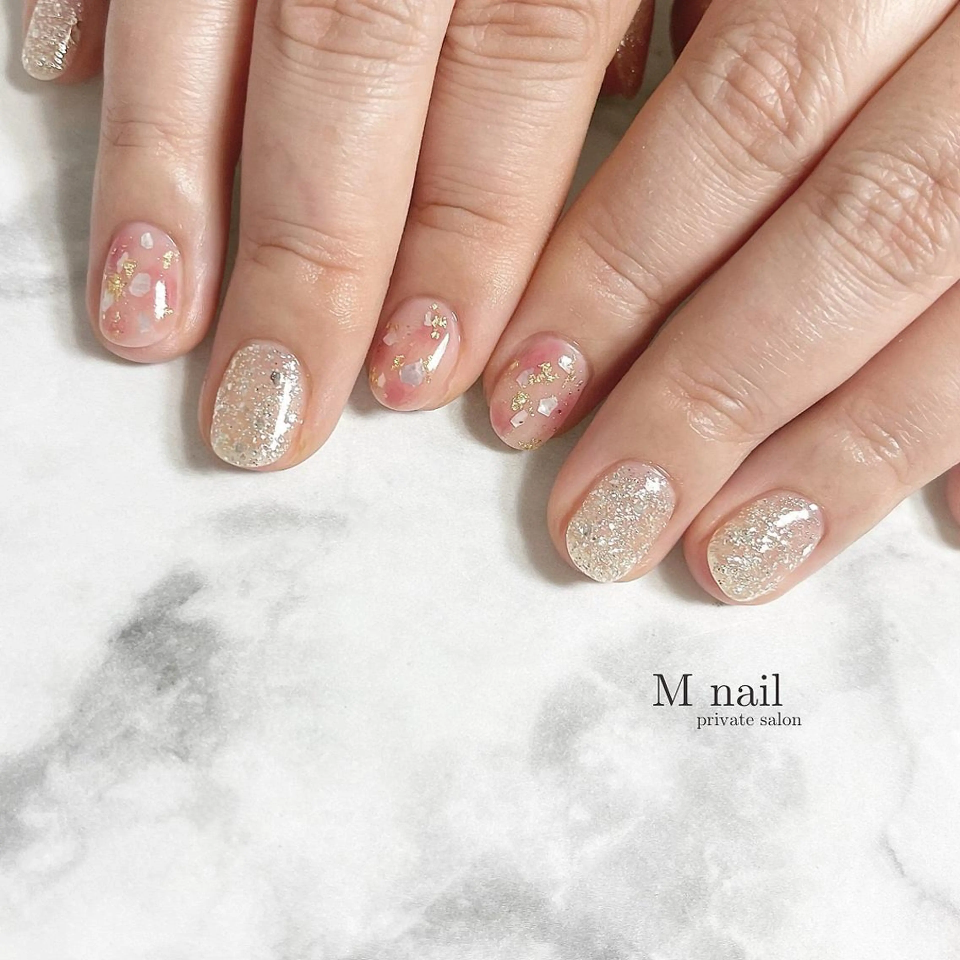 ネイル キラキラネイル ハンドネイル M　nail所属・M nailのネイルデザイン