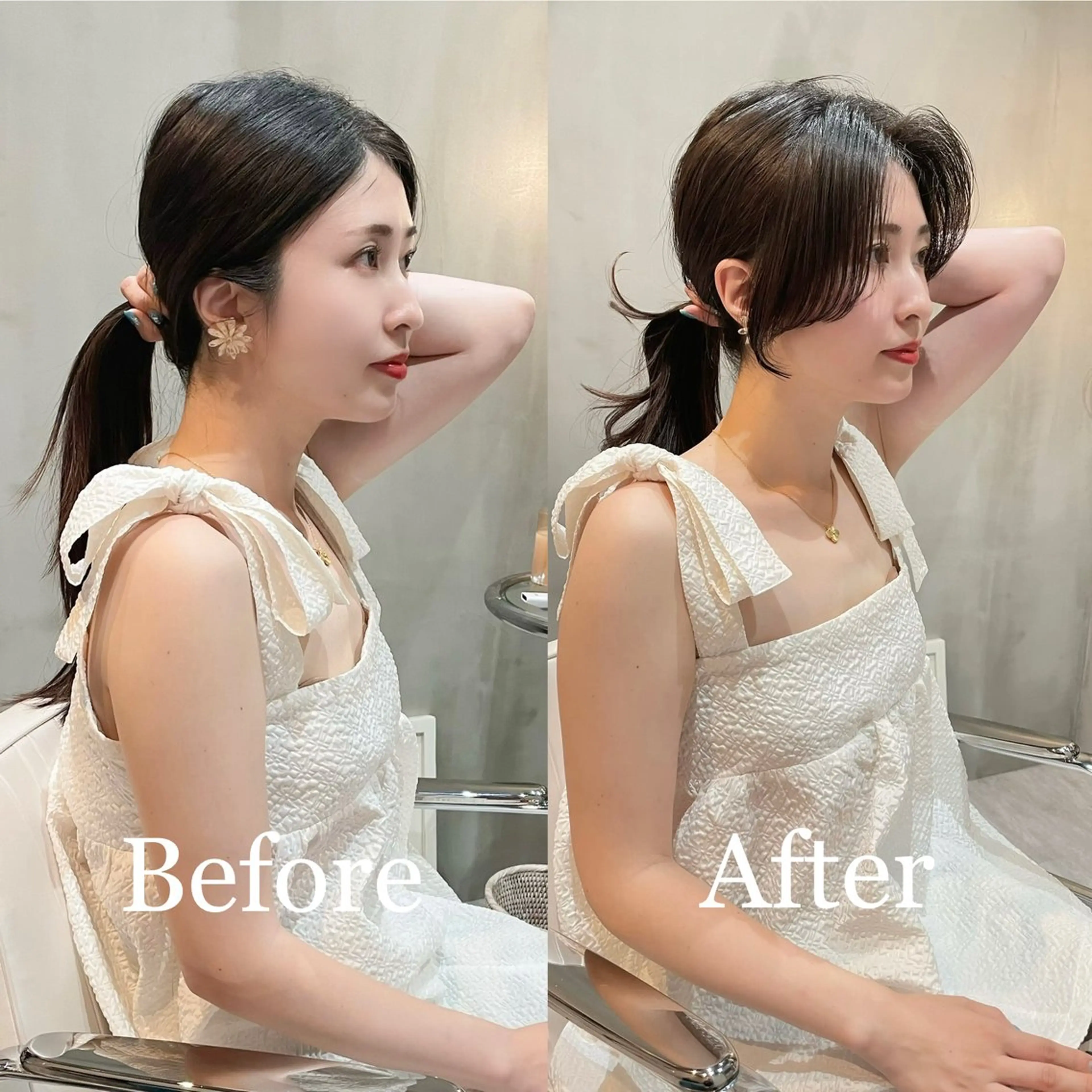 ロング 顔まわりレイヤー 顔周りカット 韓国風ヘア レイヤーカット カット ヘアカラー トリートメント LOMA🇰🇷 銀座クボタのヘアスタイル