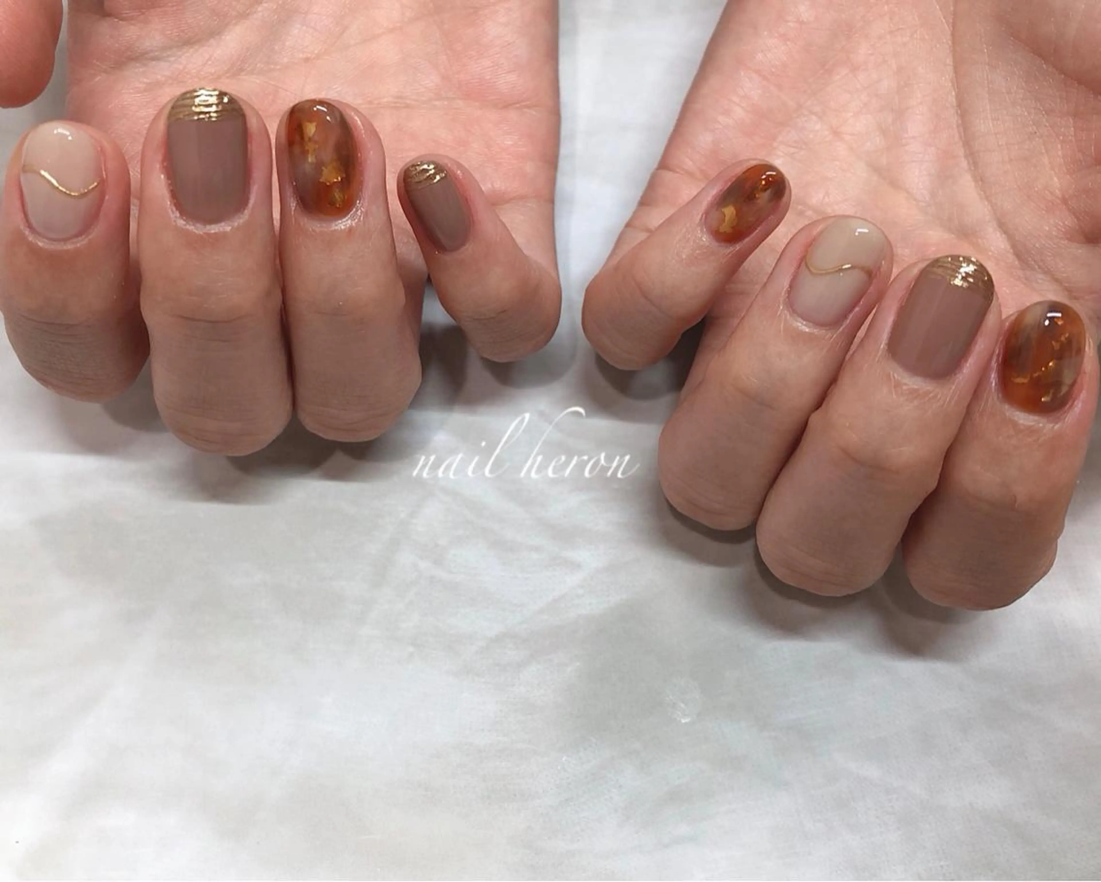 ネイル べっ甲ネイル ハンドネイル nail heron所属・saki_ nail heronのその他イメージ