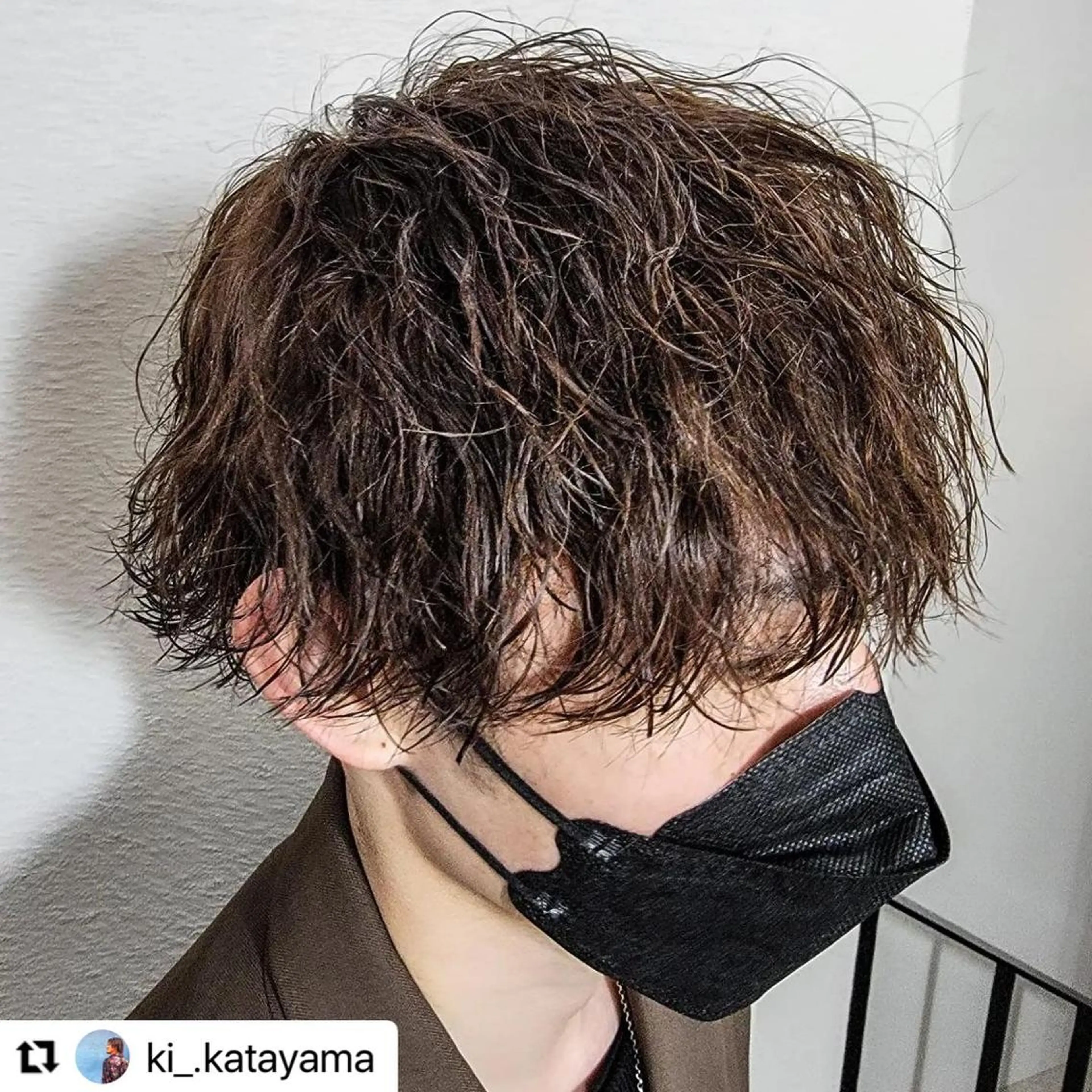 ミディアム カラー メンズ ミディアムパーマ メンズパーマ 🩷Eny terrace🩷のヘアスタイル