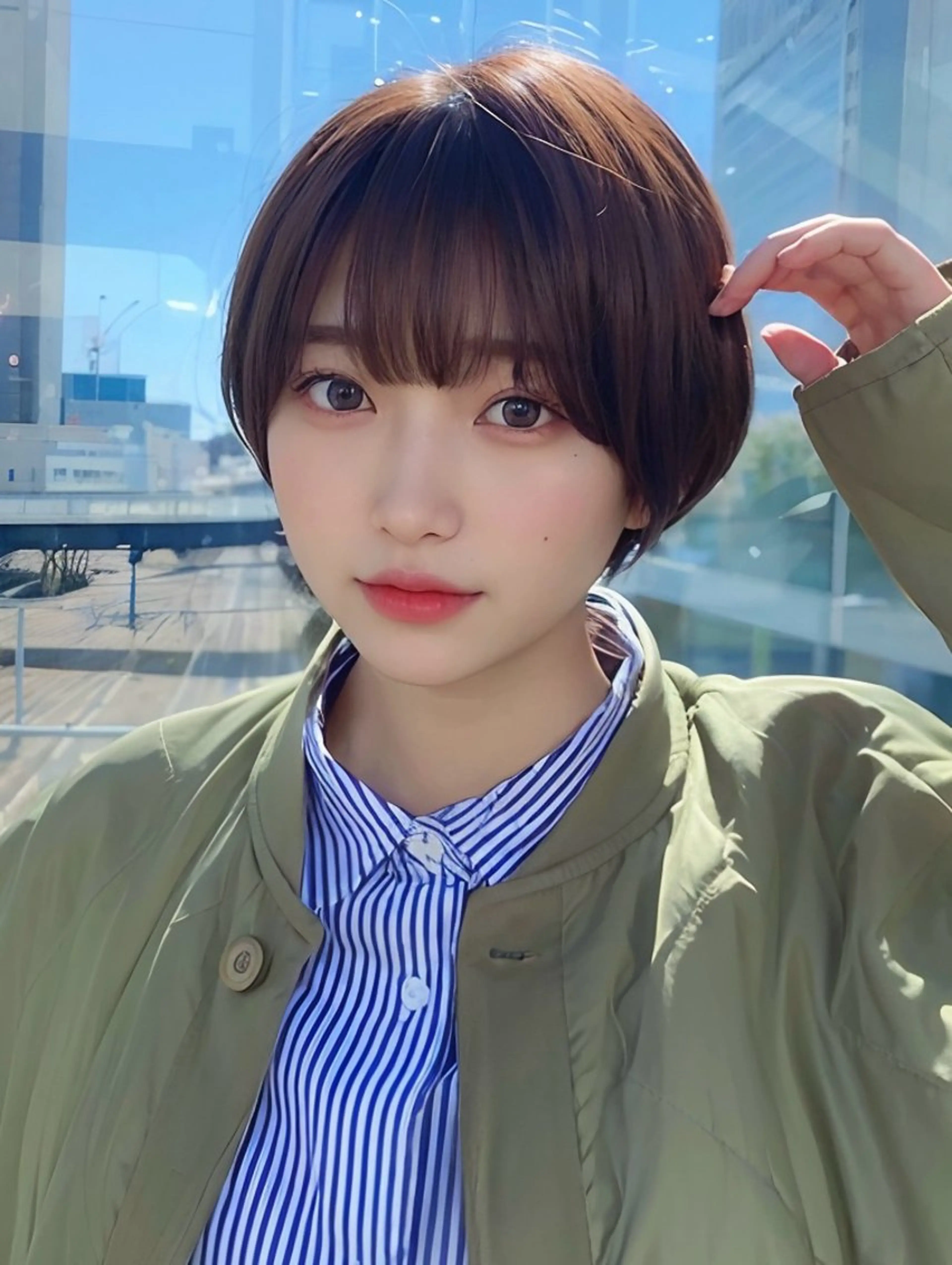 似合わせショート&カラーの写真