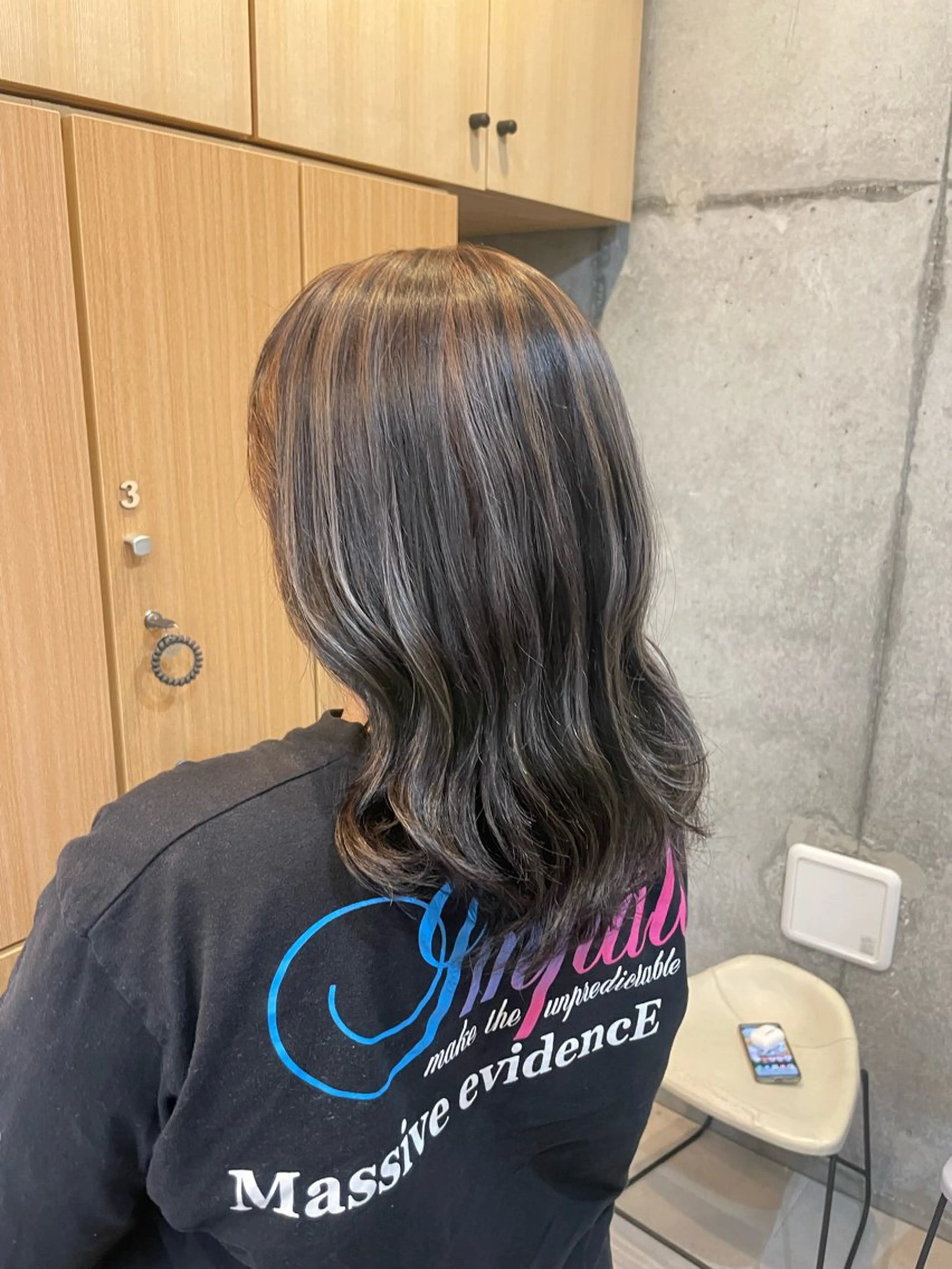 ミディアム ハイライト ami🍊hair salon soilのヘアスタイル