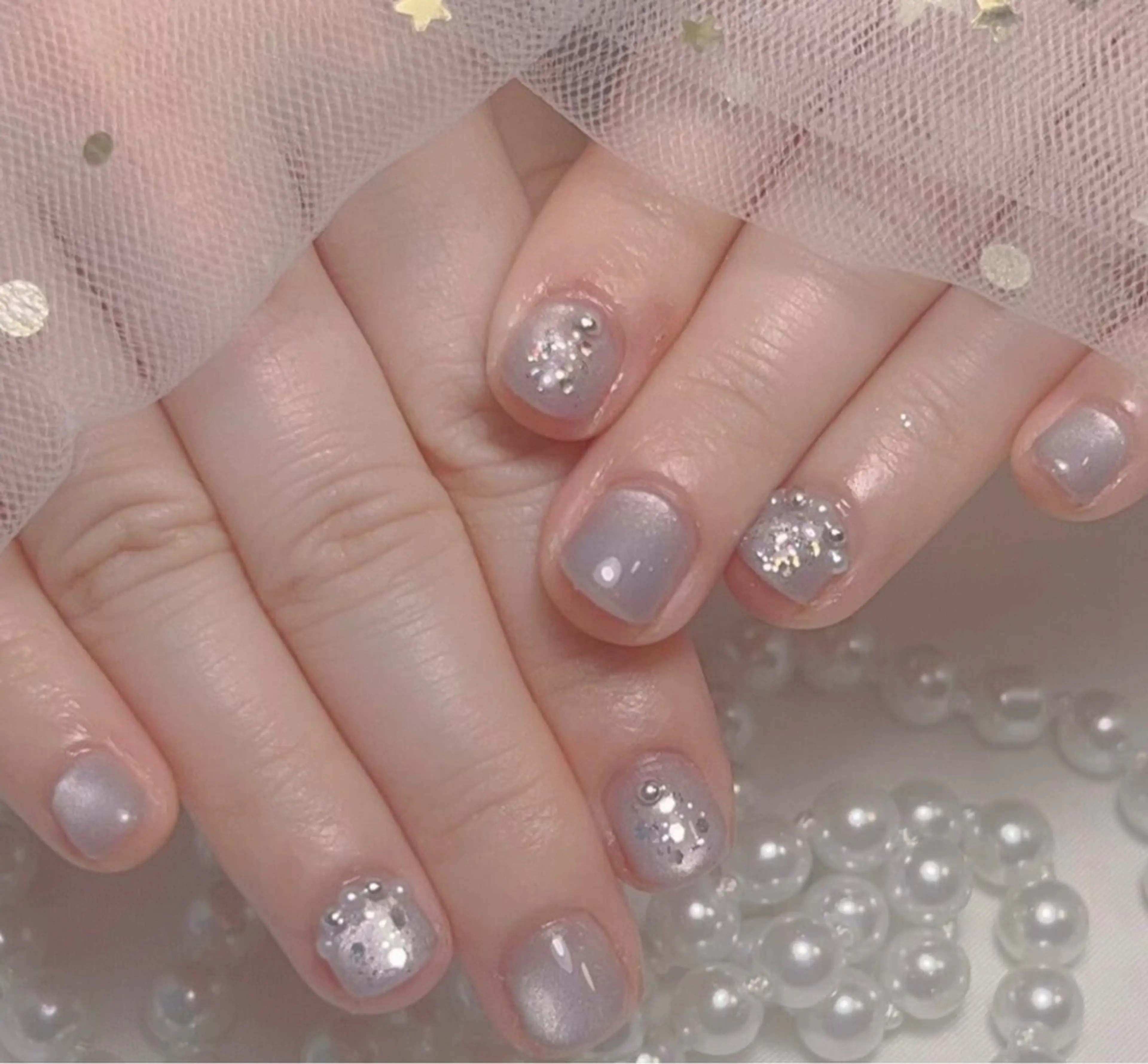 ネイル アートネイル フレンチネイル ジェルネイル グラデーション 韓国ネイル 村中 ハナのネイルデザイン