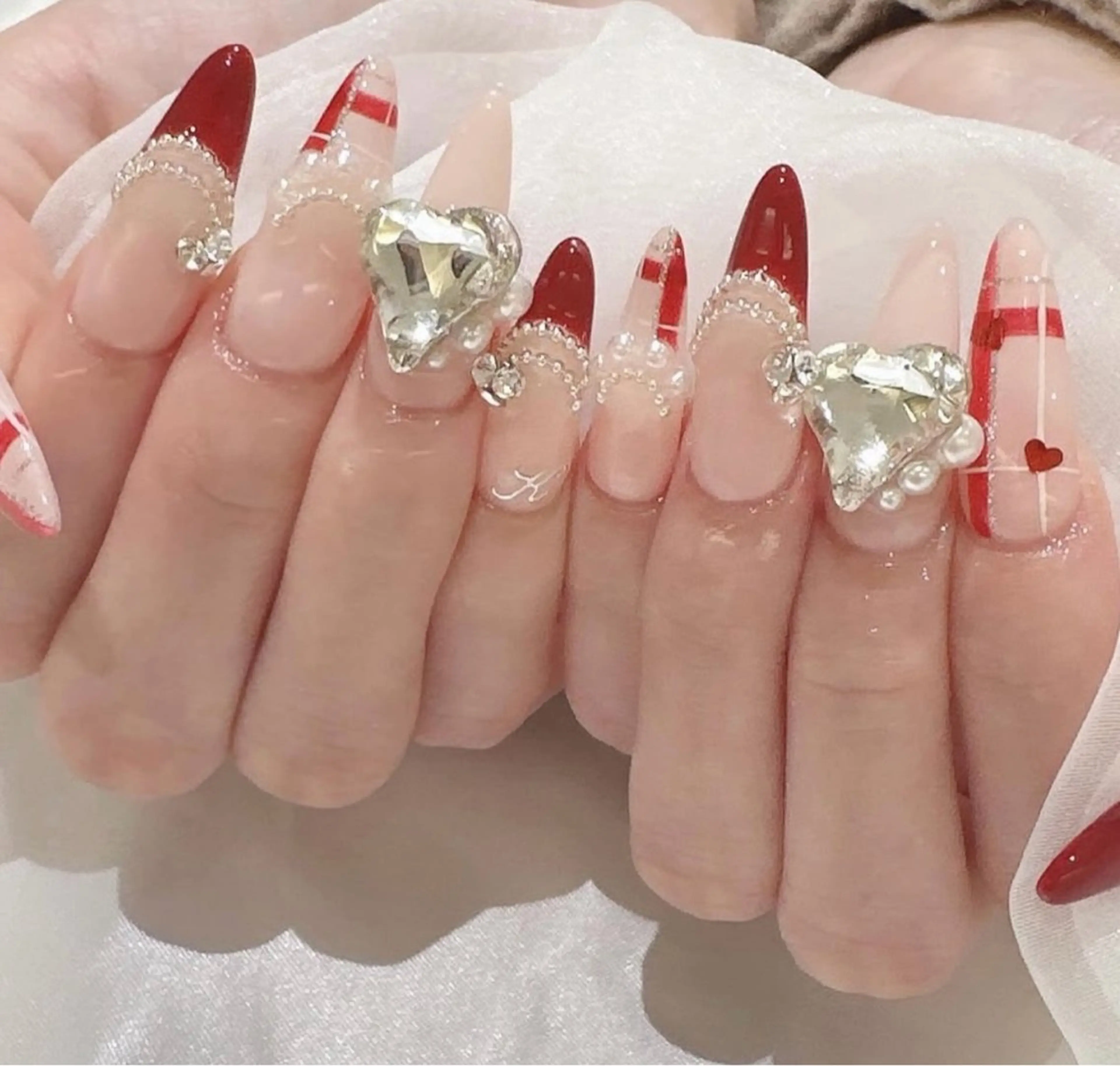 ネイル アートネイル 長さ出し ジェルネイル マグネットネイル ニュアンスネイル なな_ CloudyChanのネイルデザイン