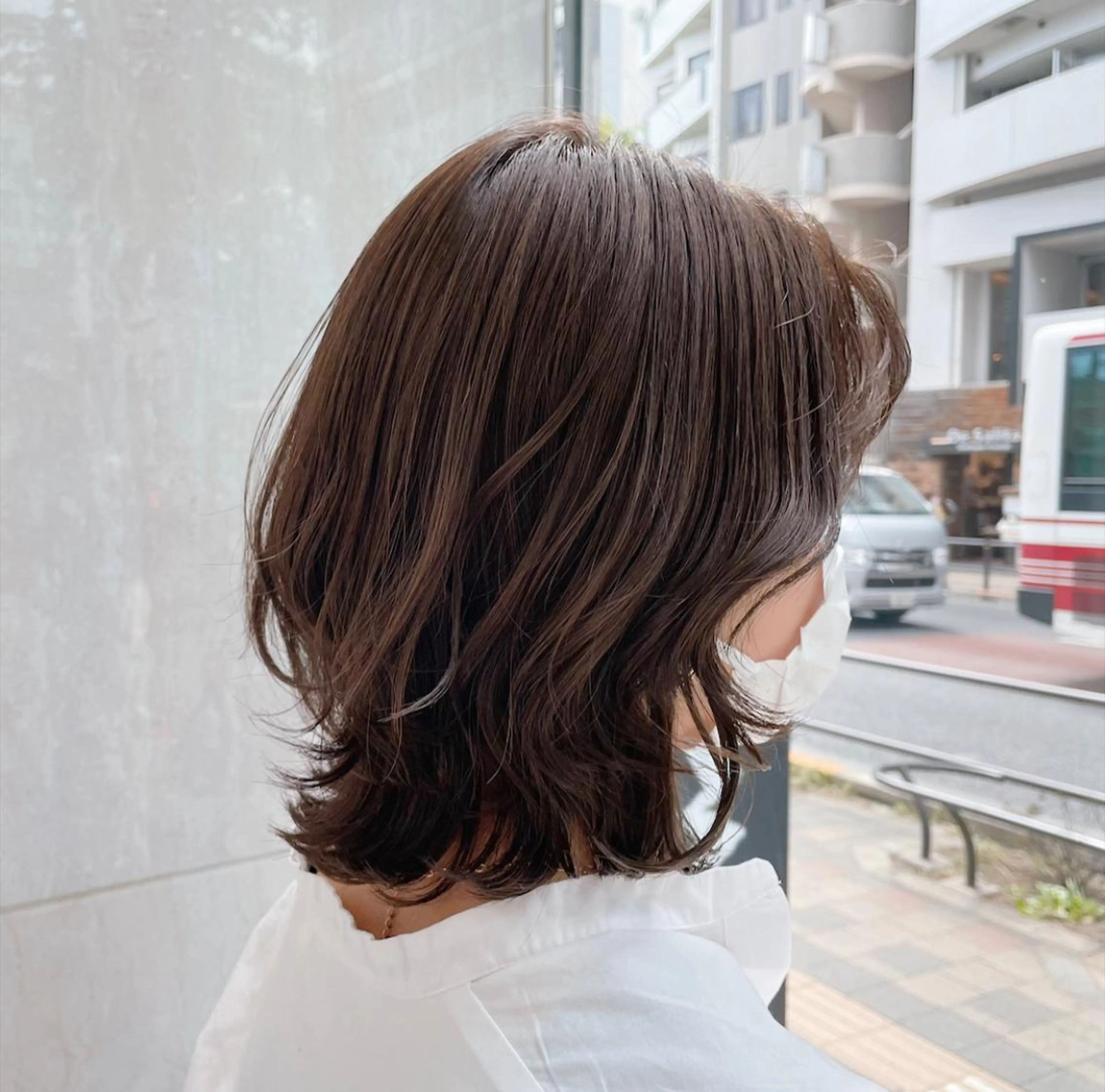 ミディアム くびれヘア カット ヘアカラー ヘッドスパ BiBi    武田 あやのヘアスタイル