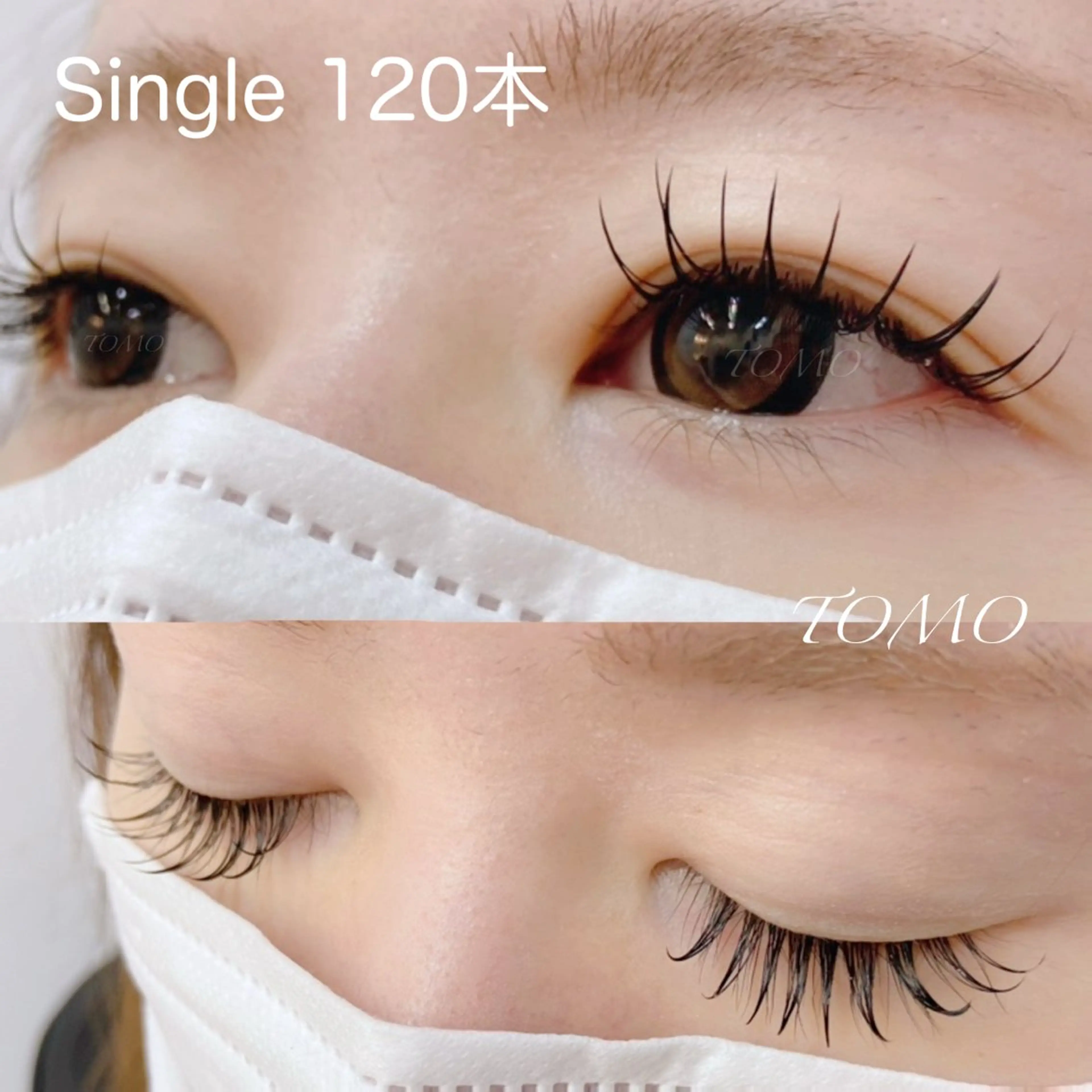 マツエク・マツパ バインドロック 束感まつ毛 フラットラッシュ まつげパーマ 一重×まつ毛パーマ マツエク eneru by arto🌻TOMOのマツエク・マツパデザイン