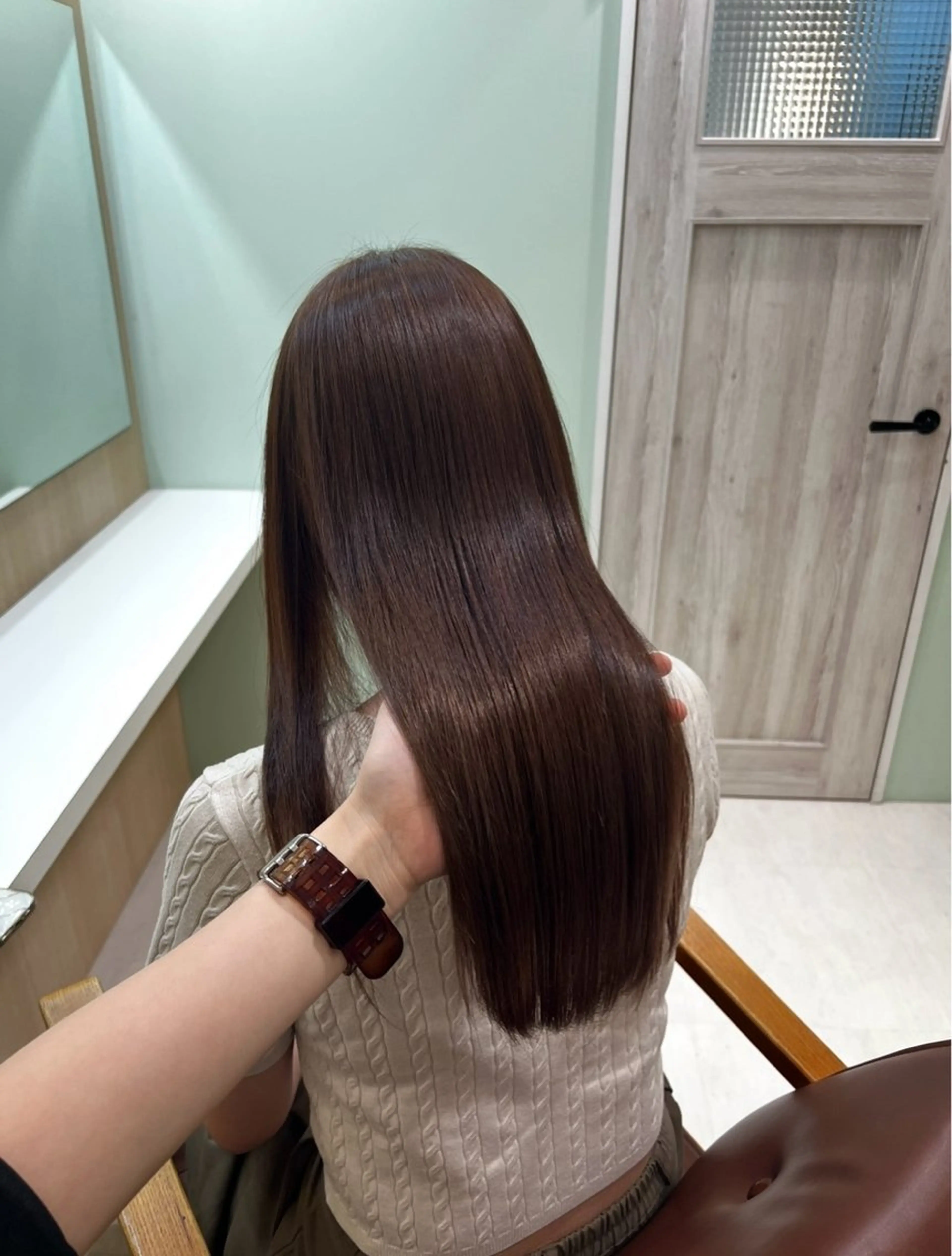 ロング ヘアカラー ‪🤎艶感ベージュ/ ミルクティー‪🤎のヘアスタイル