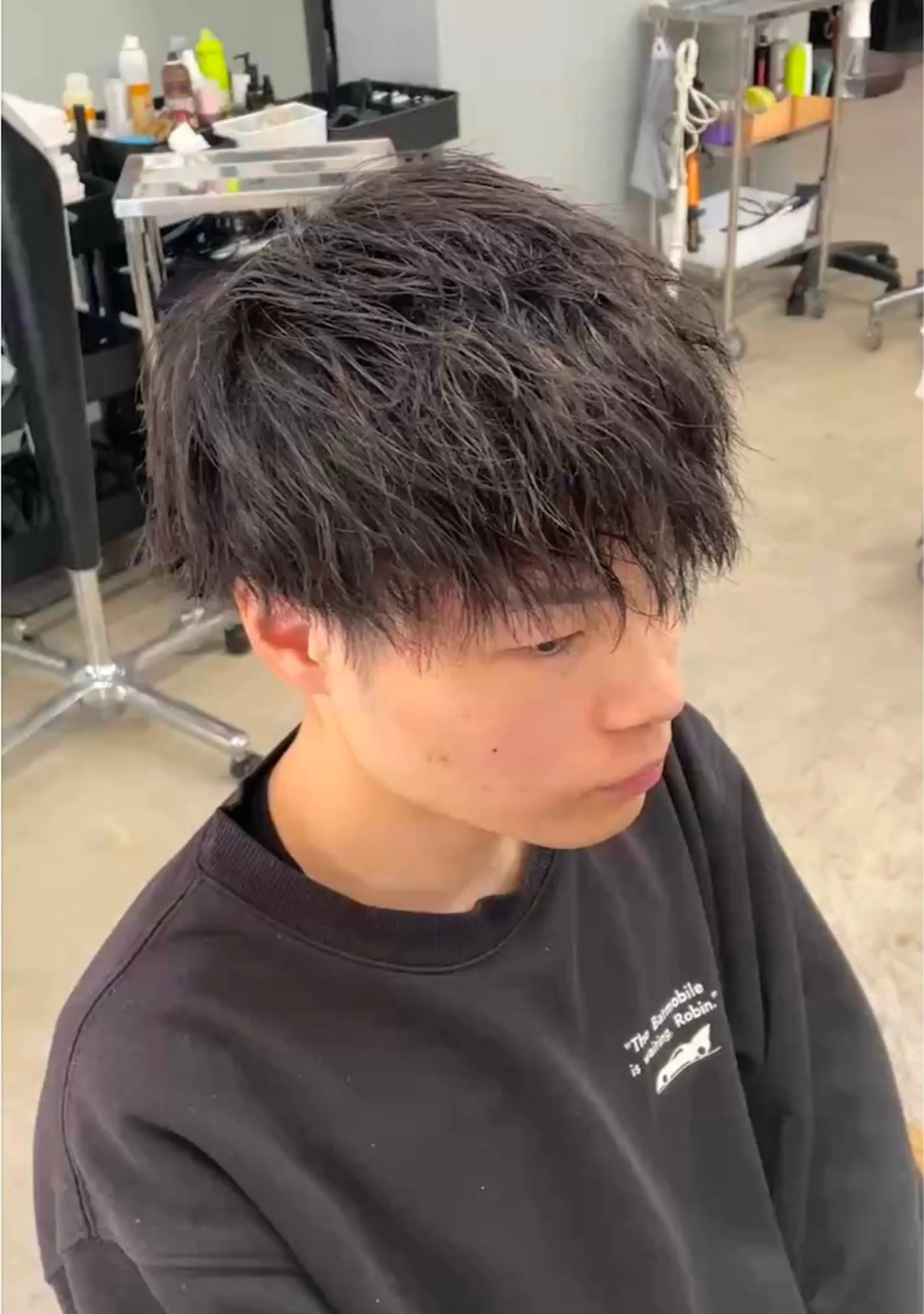 ショート パーマ メンズ カット パーマ メンズ専門サロン wokeのヘアスタイル