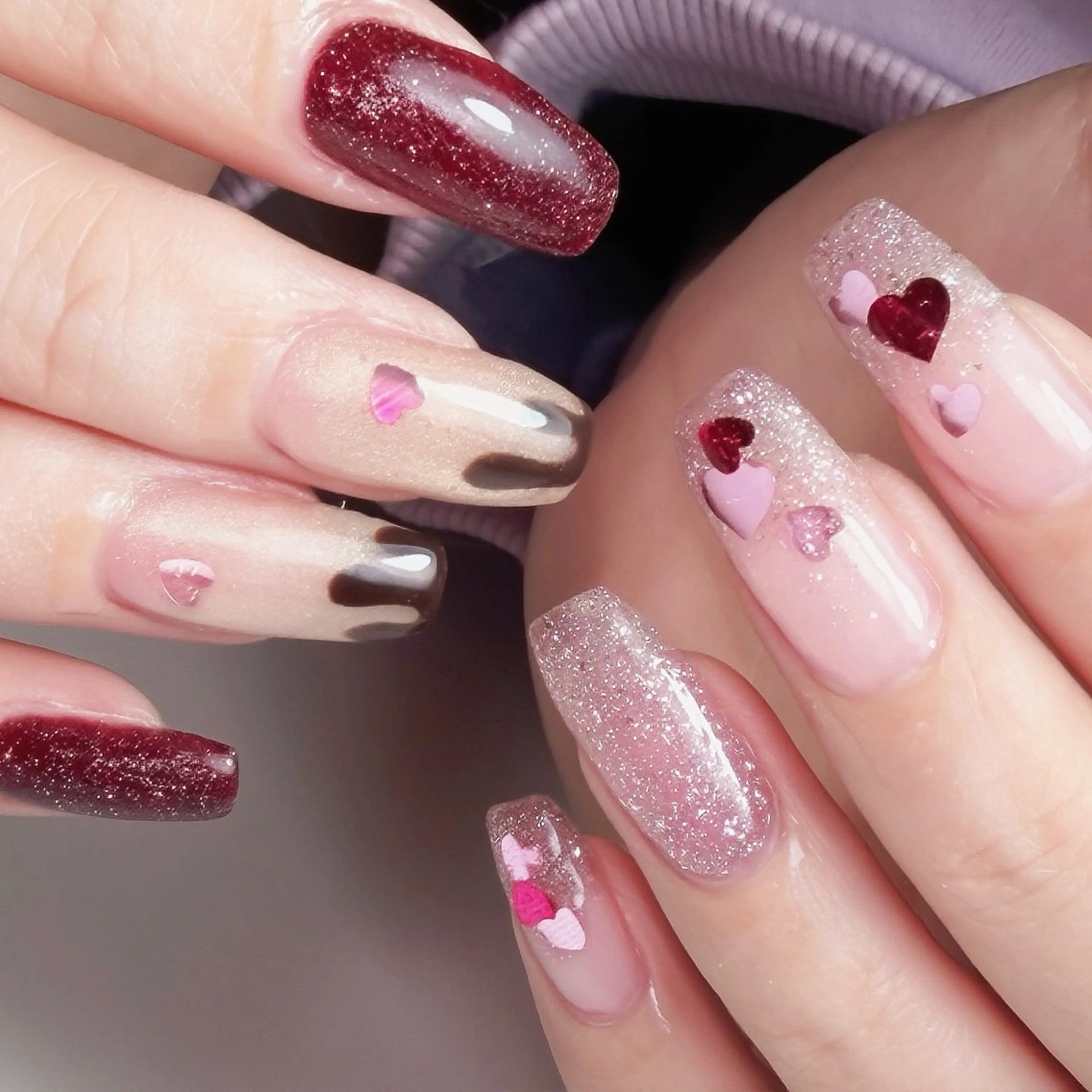 【オフ込み】バレンタインネイル💌🍫¥9,900の写真