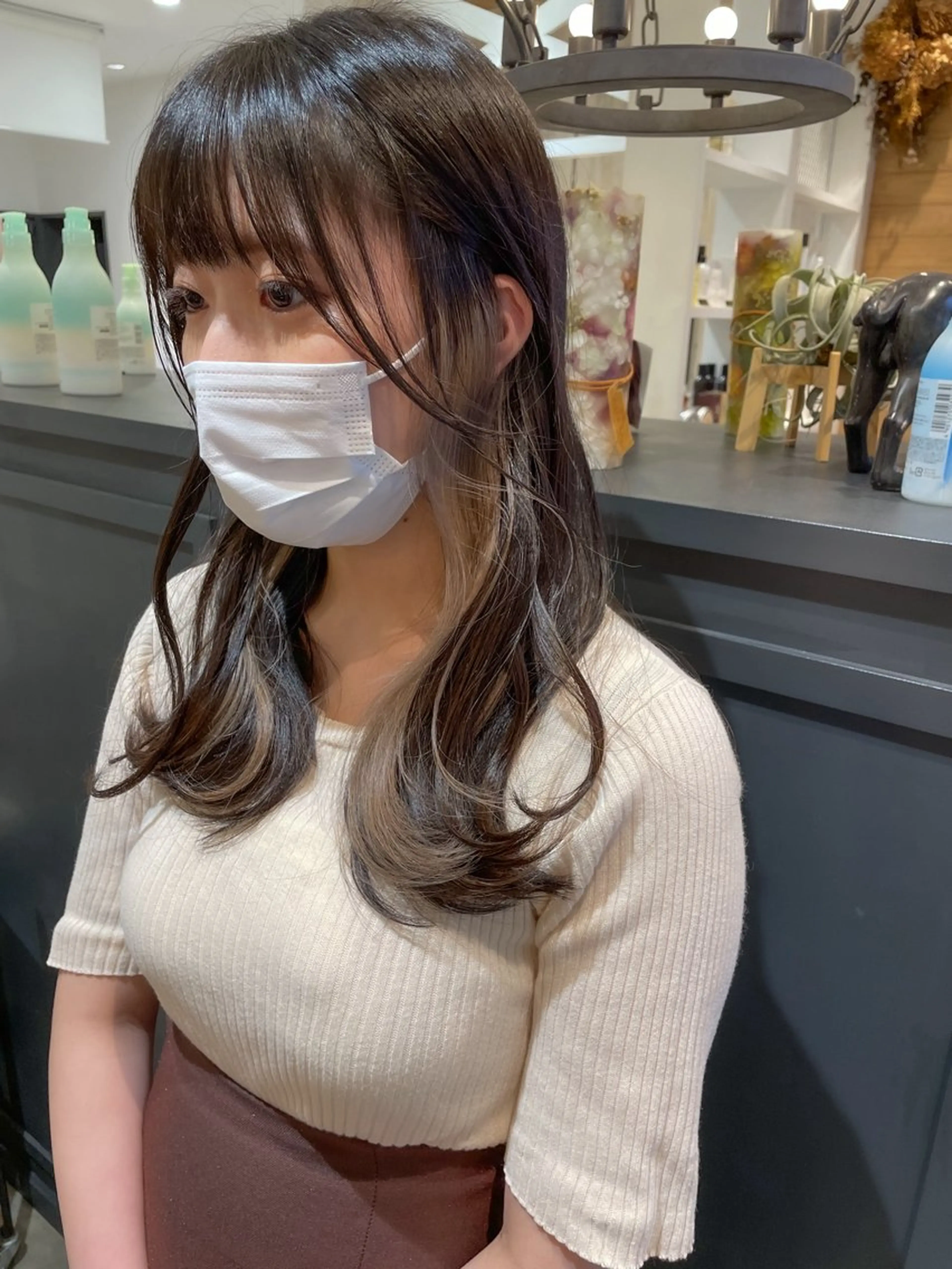 インナーカラーのみカラーリング🌿の写真