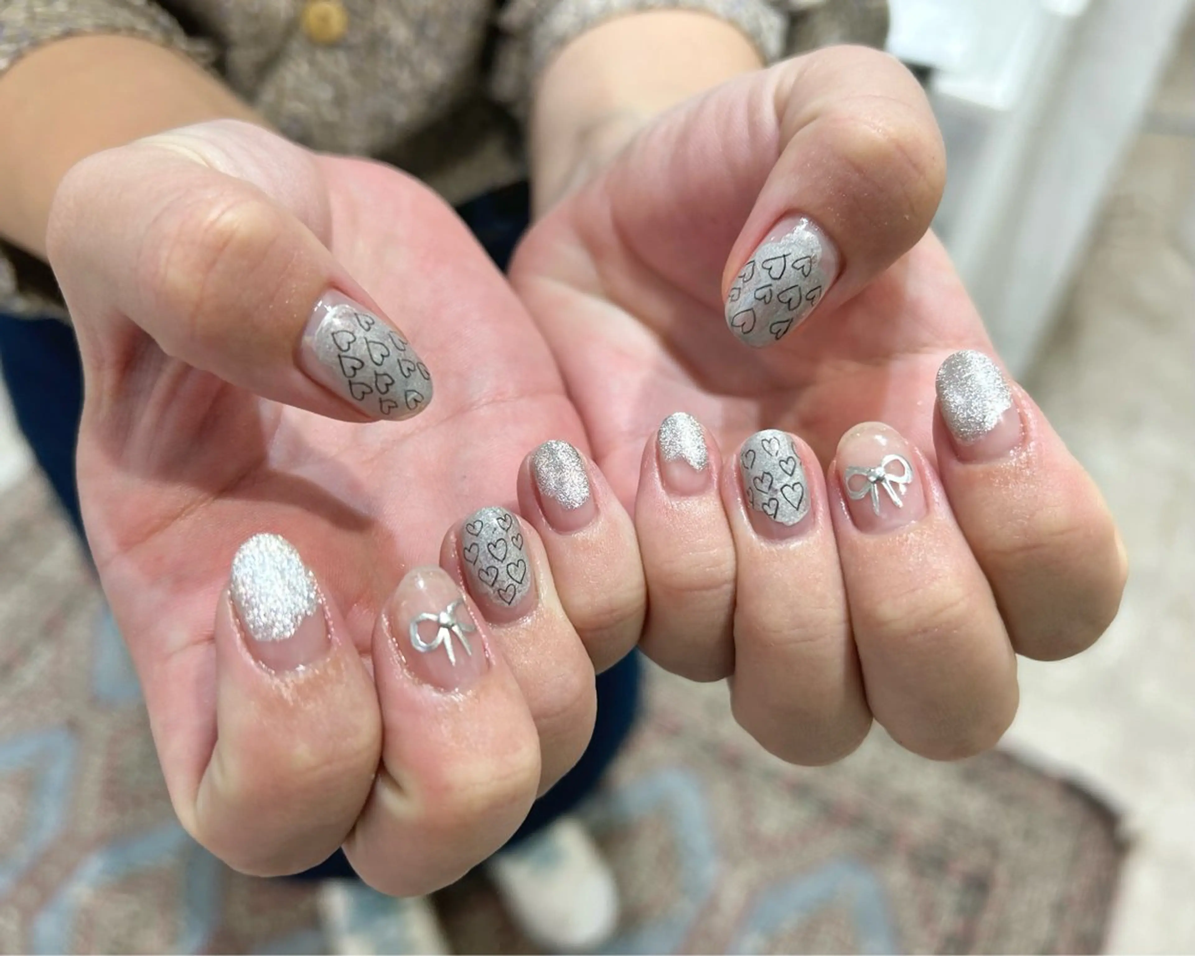 ネイル ハンドネイル 0203ムニムサン 💙Mihoのネイルデザイン