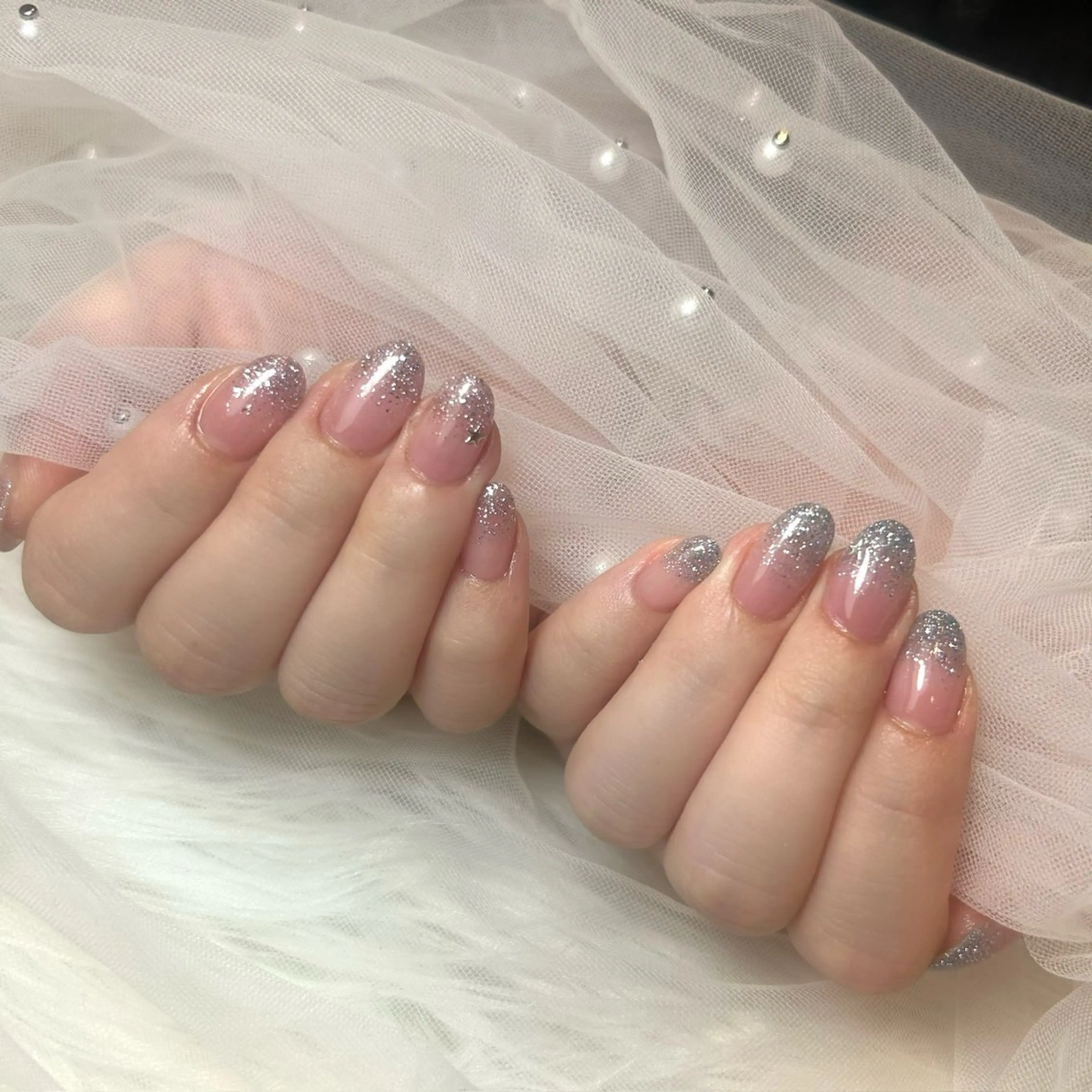 ネイル フラッシュネイル グラデーション ワンカラーネイル 中村 和未のネイルデザイン